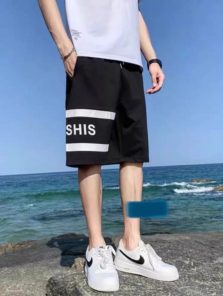 Givenchy Givenchy SiseS Men's Embroidered Big Letter Shorts Size US 29 - 9 Thumbnail