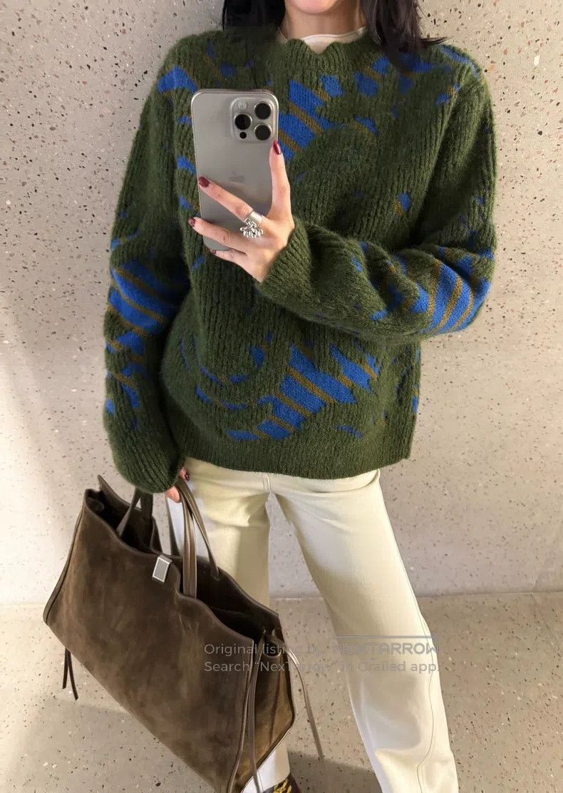Dries Van Noten Dries Van Noten Autumn/Winter Flocked Pattern Sweater Size S / US 4 / IT 40 - 1 Thumbnail