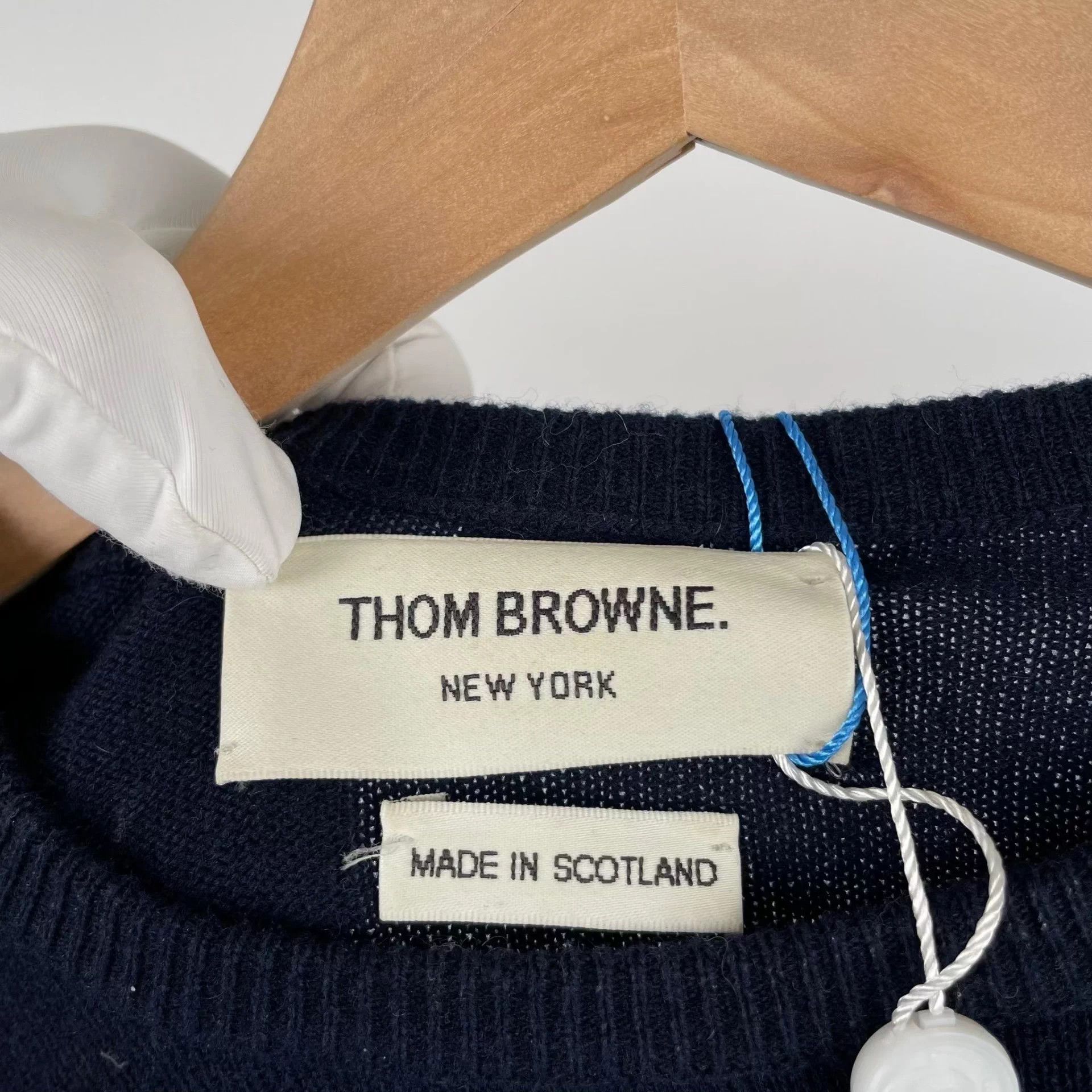 Thom Browne TB Cashmere Blue Pullover 40 Size S / US 4 / IT 40 - 4 Thumbnail