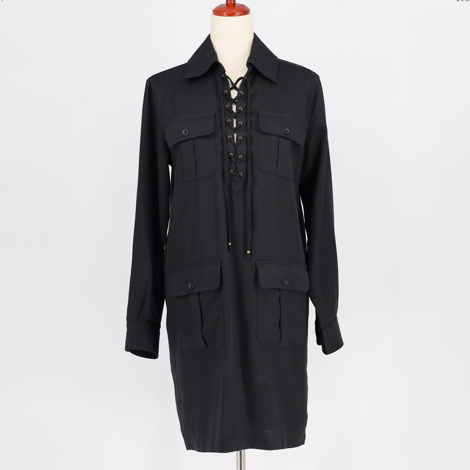 Ralph Lauren Lauren Ralph Lauren Women Lace-Up Placket Dress Size 4 Size S / US 4 / IT 40 - 4 Thumbnail