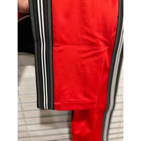 Burberry Mens Track Pants Bright Red Side Stripe Casual Jogg