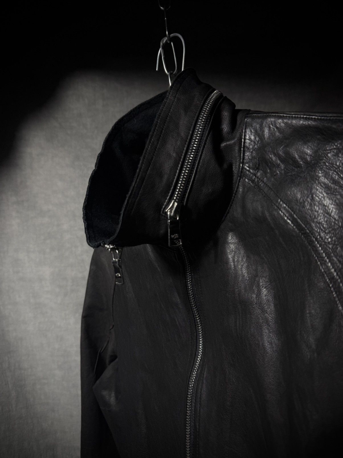 wjk WJK Cow Leather Stand Collar Track Jacket Size US M / EU 48-50 / 2 - 6 Thumbnail