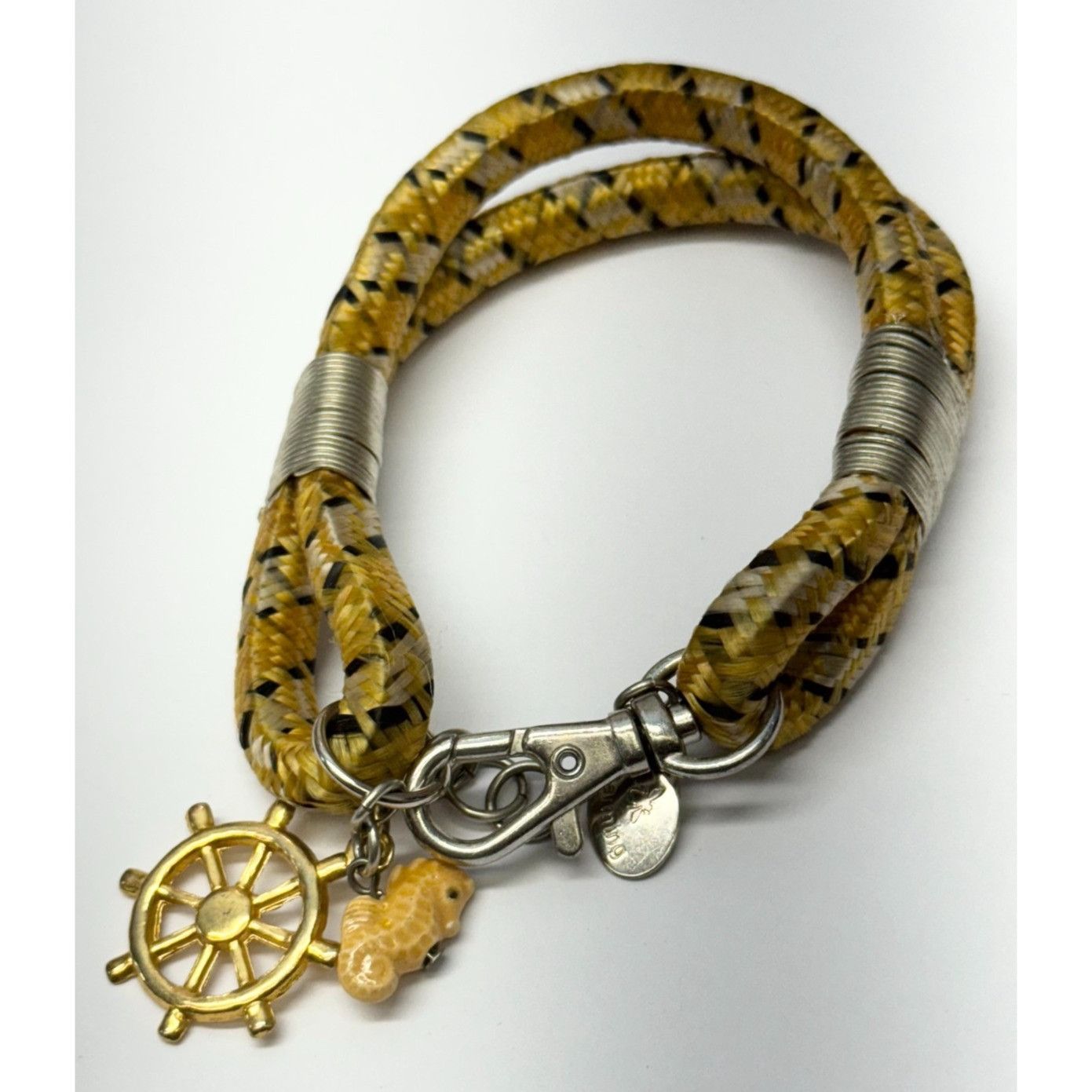 Vintage Vintage nautical bungee cord charm bracelet yellow Size ONE SIZE - 1 Thumbnail