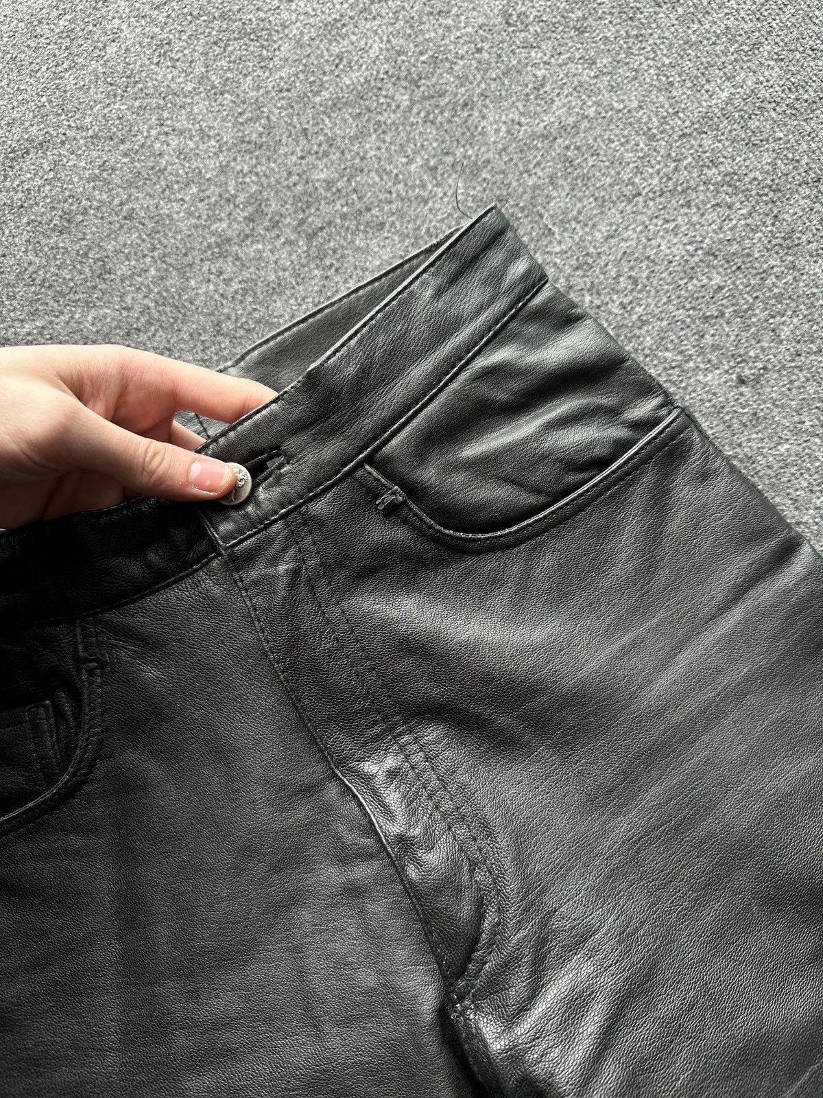 Apollo APOLLO 🚨SWISS DESIGN leather pants motorcycles LUXURY Y2K Size 27" / US 4 / IT 40 - 7 Thumbnail