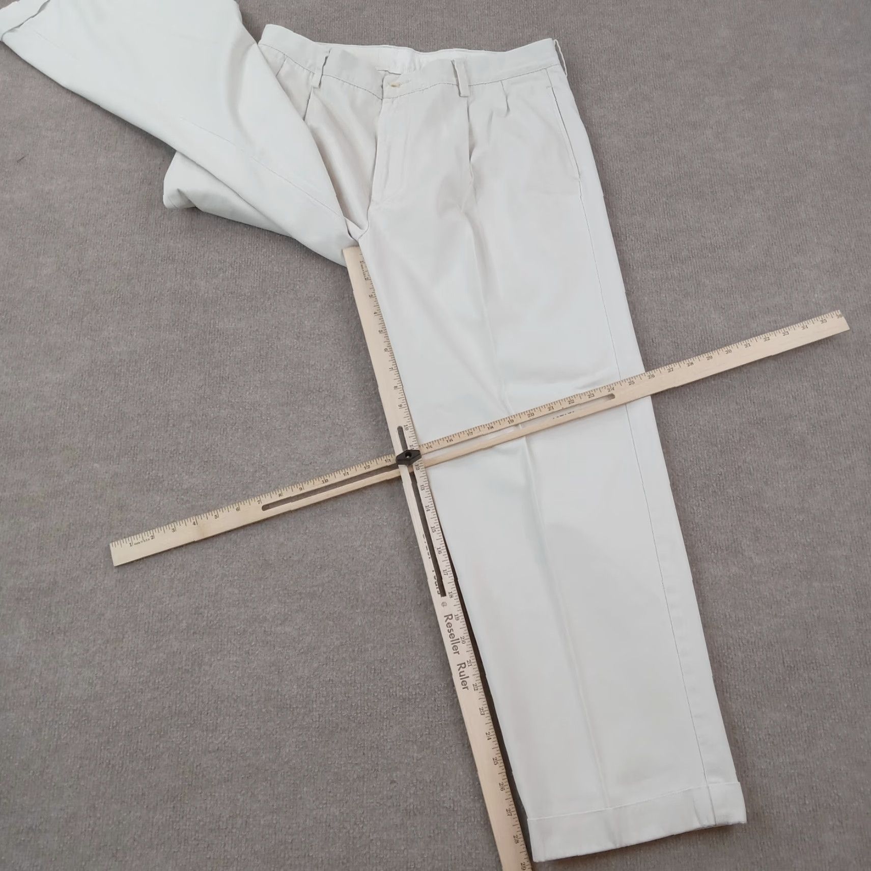 Nautica Nautica Mens Chino Pants Extra Large 36x30 Beige Pleated Casual Size US 36 / EU 52 - 2 Thumbnail