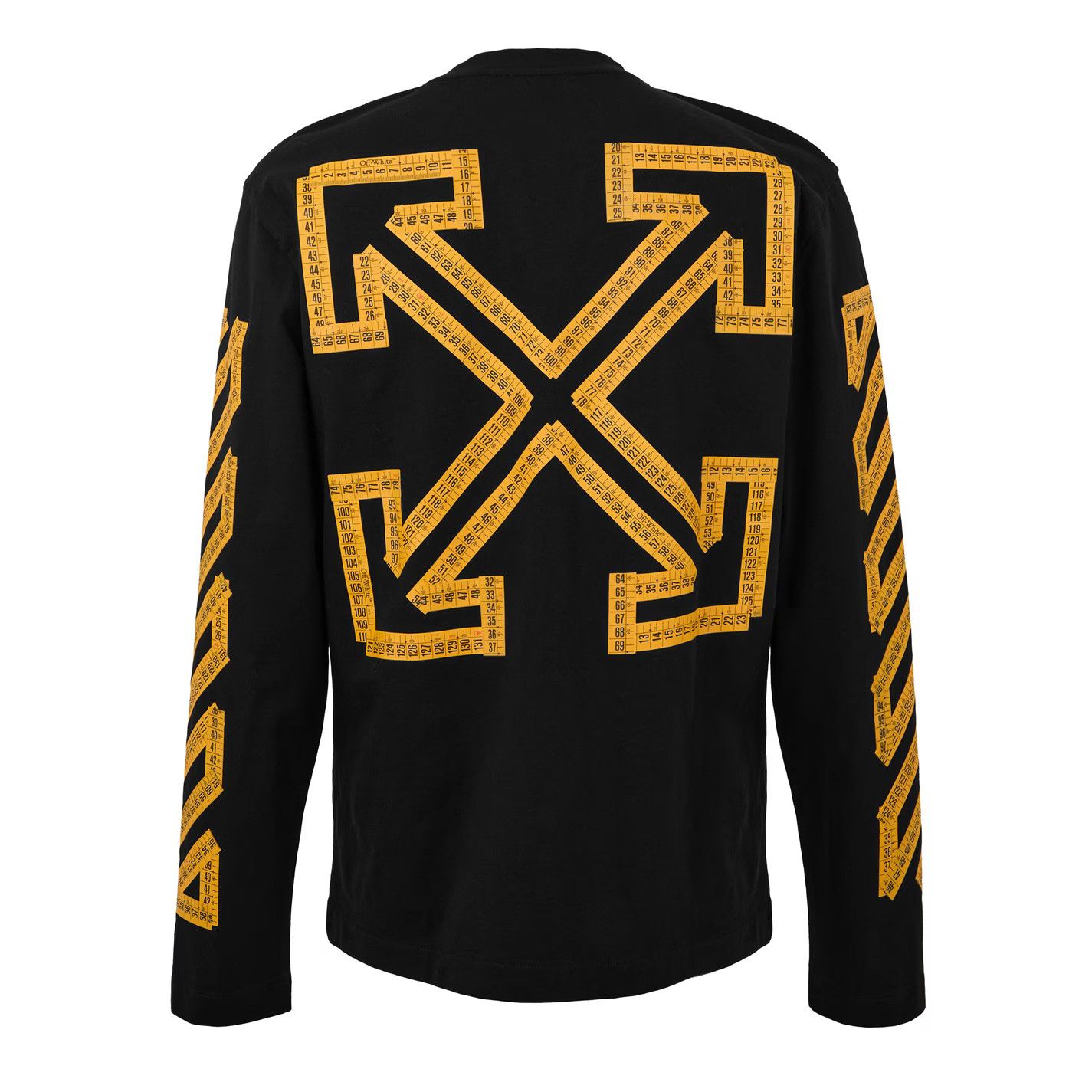 Off-White o1g2r1mq0226 Tape Cotton Long Sleeve T-Shirt In Black Size US XL / EU 56 / 4 - 2 Thumbnail