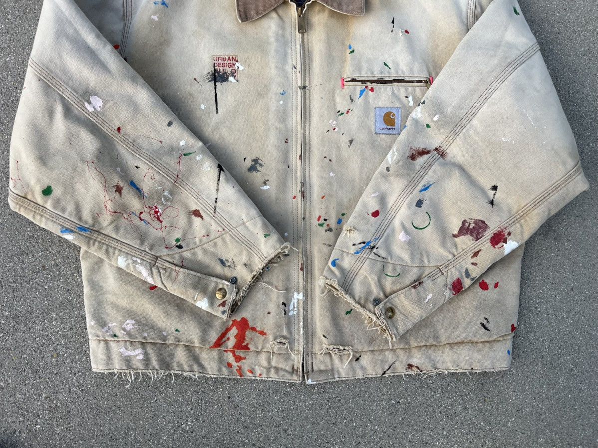 Carhartt Custom Vintage Carhartt Detroit Jacket Thrashed Distressed Size US XL / EU 56 / 4 - 3 Thumbnail