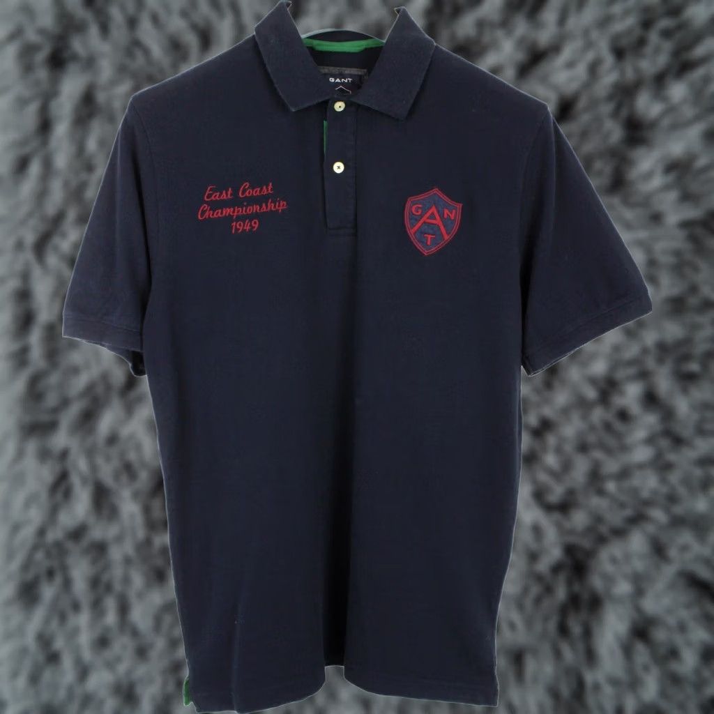 Gant GANT T-Shirt Polo Embroidered Dark Blue MEN M Short Sleeve Shirt Size US M / EU 48-50 / 2 - 1 Thumbnail