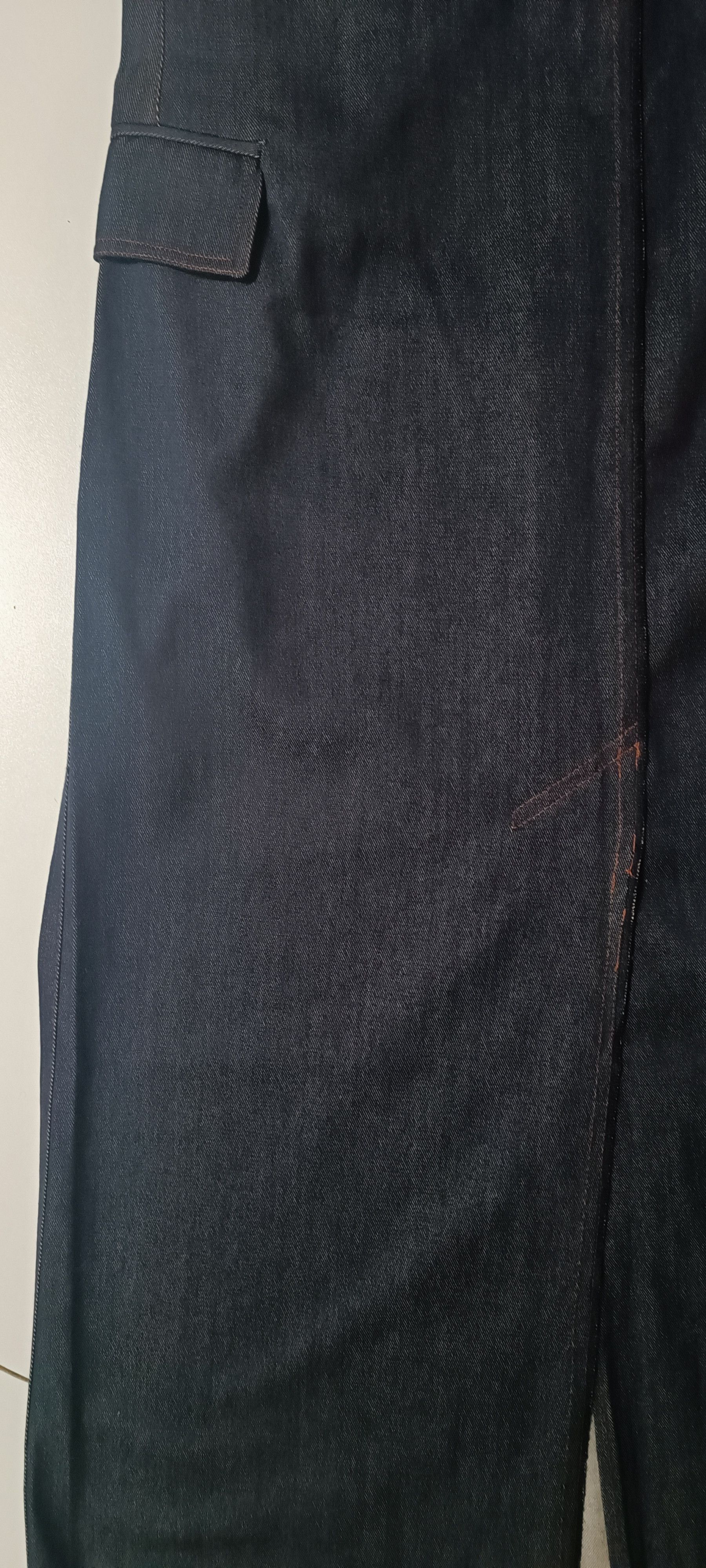 Jean Paul Gaultier Fall 1992- GaultierJeans - Fringed denim long dress Size L / US 10 / IT 46 - 16 Thumbnail