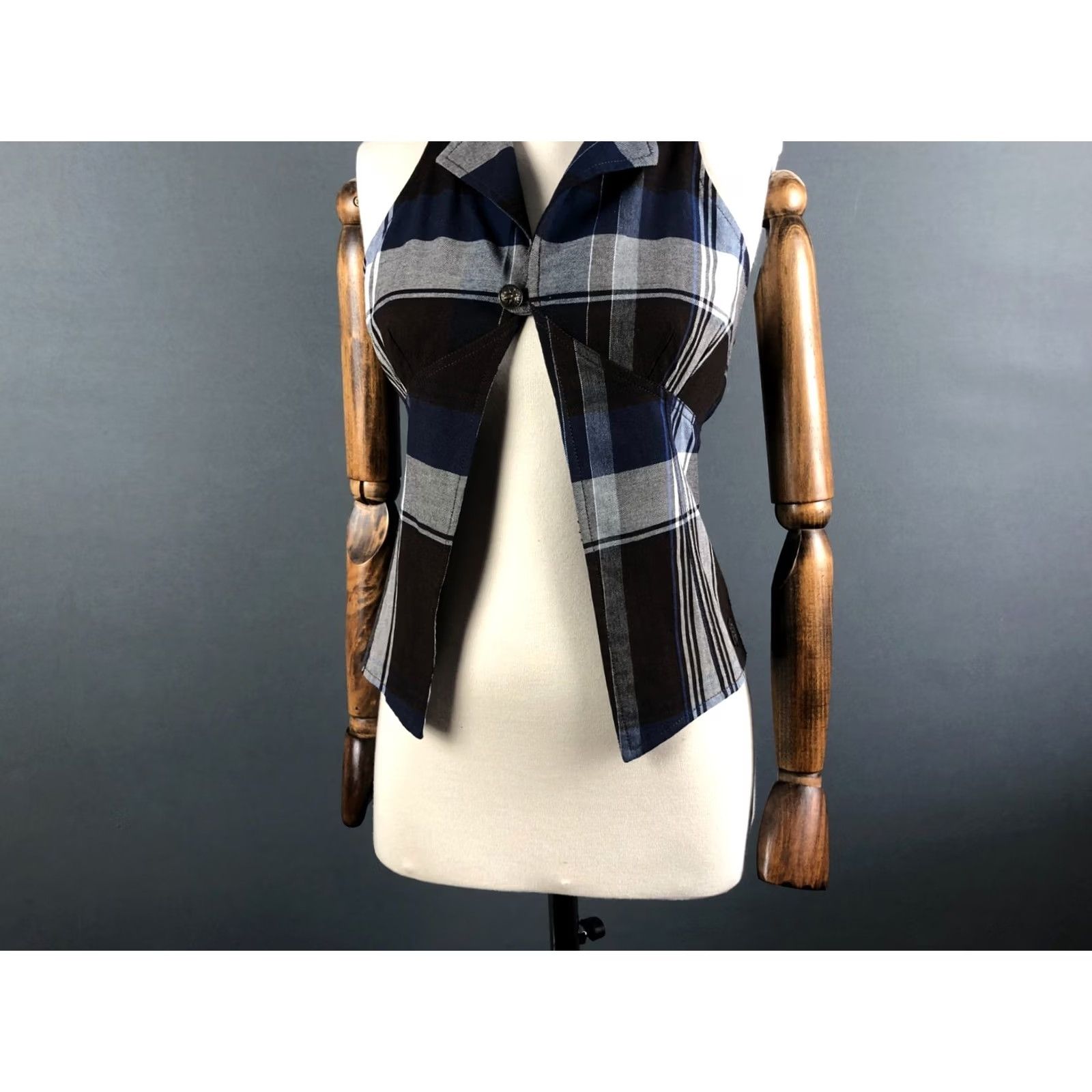 Diesel Diesel Gilet Vest Multicolor Check Shirt Womens M Short Sleeve Sleeveless Size M / US 6-8 / IT 42-44 - 6 Thumbnail