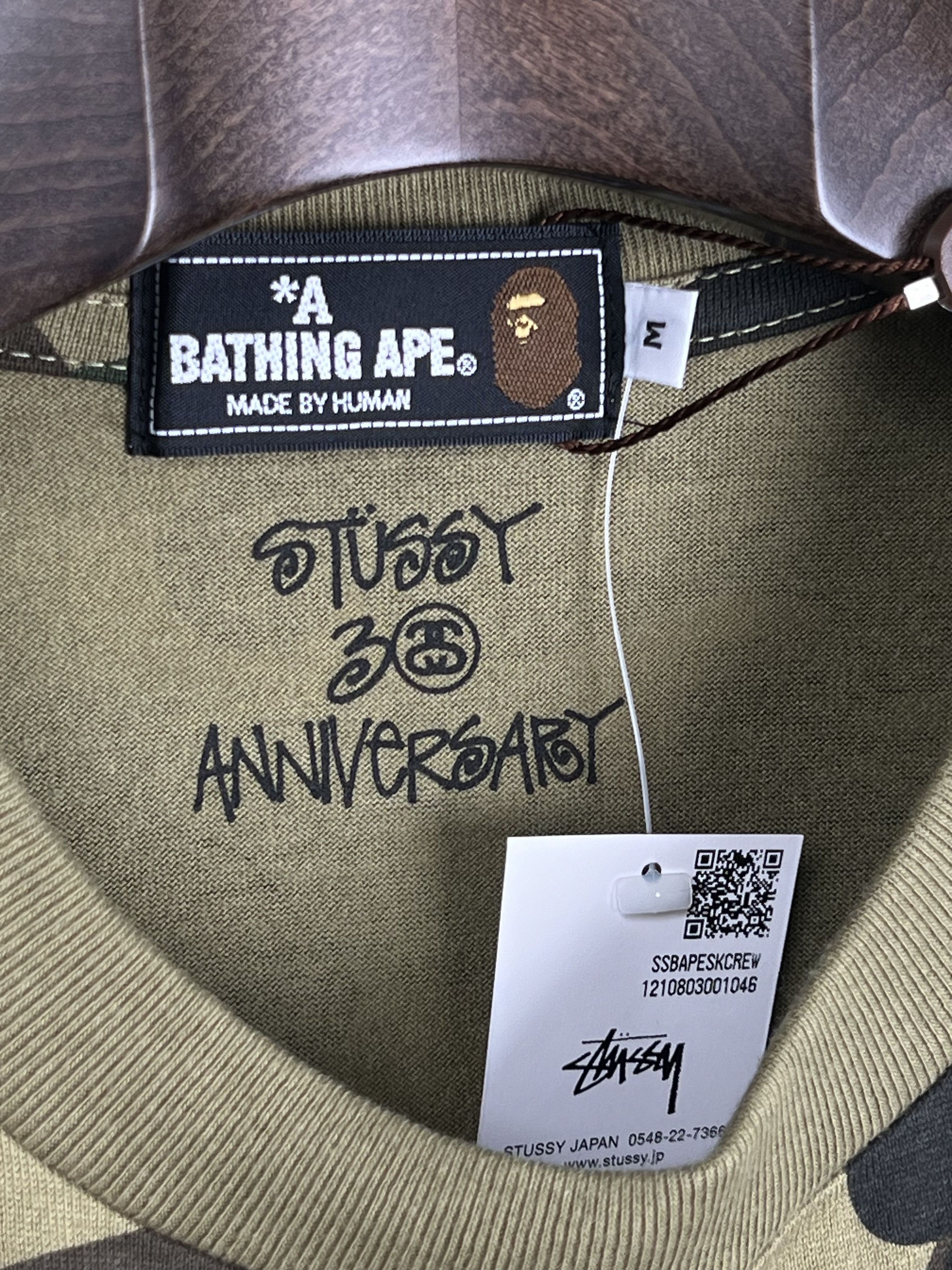 Bape × Stussy Brand New*30th Anniversary 1st Camo Skate Skull Logo T-Shirt Size US M / EU 48-50 / 2 - 12 Thumbnail