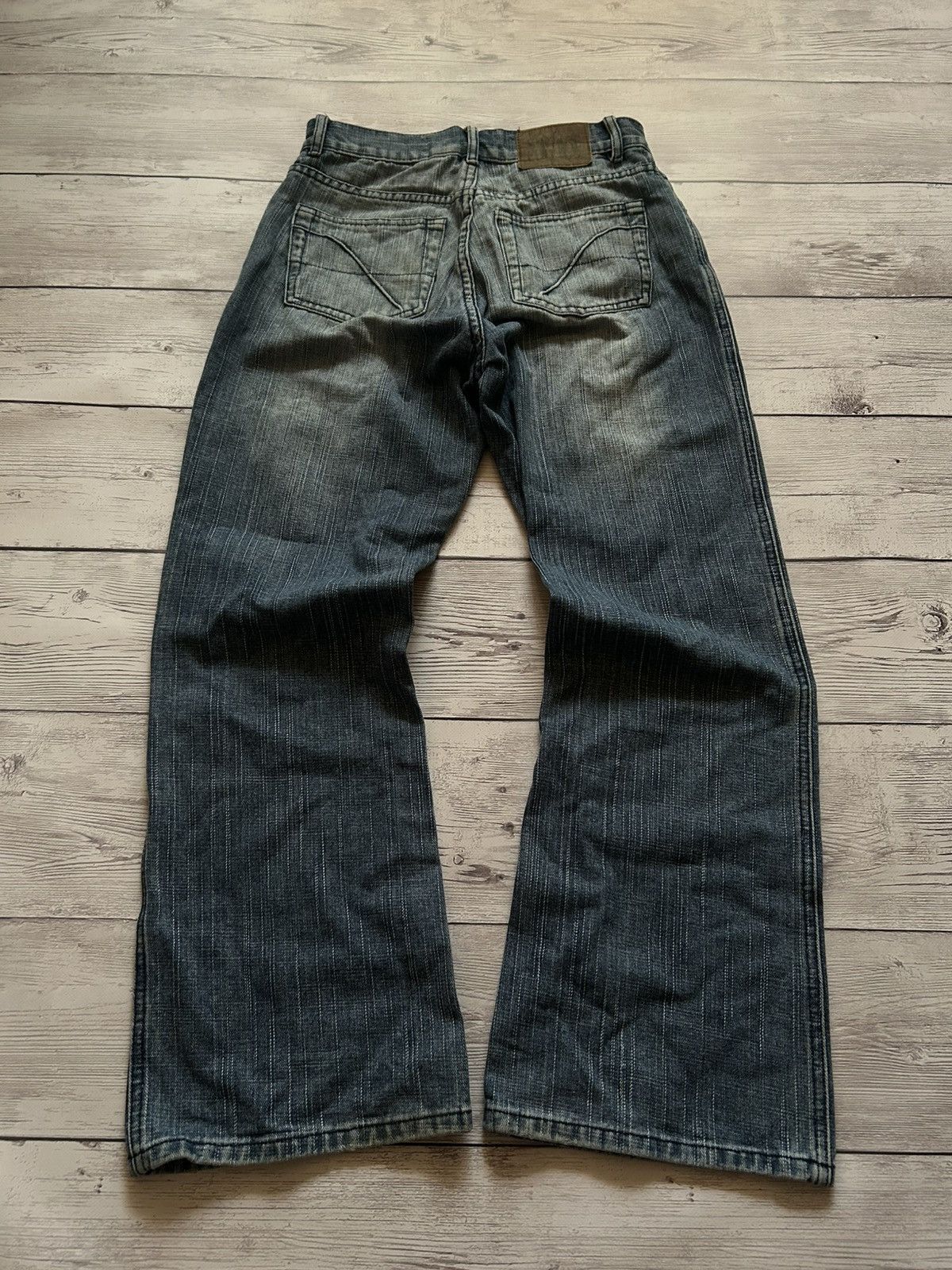 Pre-owned Hysteric Glamour X If Six Was Nine Vintage If Six Was Nine Style Flared Jeans Y2k In Blue