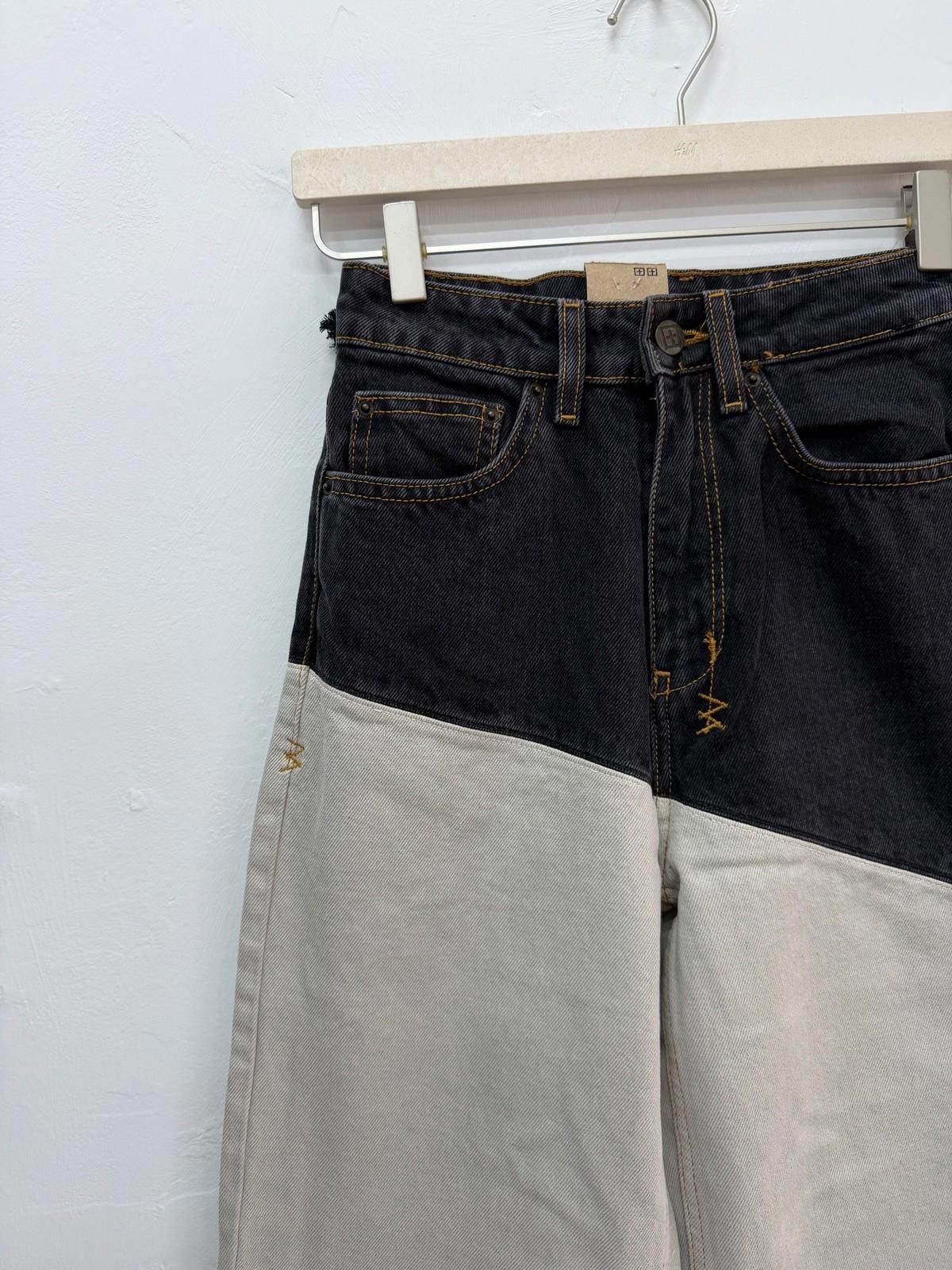 Ksubi new ksubi womens denim jeans playback spliced bone black 23 Size 23" - 4 Thumbnail