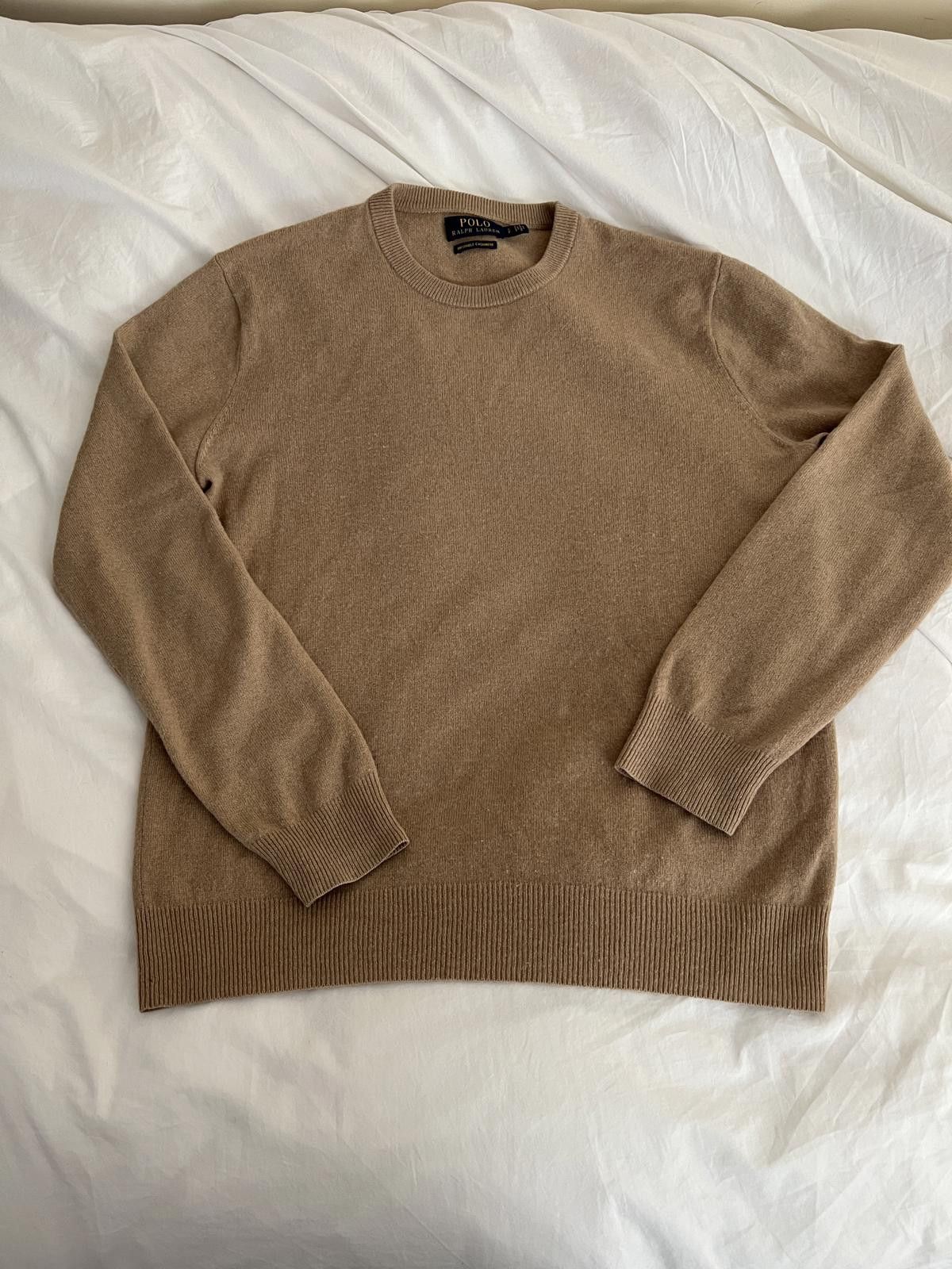 Polo Ralph Lauren Polo Ralph Lauren Men's Washable Cashmere Sweater Tan Size US S / EU 44-46 / 1 - 3 Thumbnail