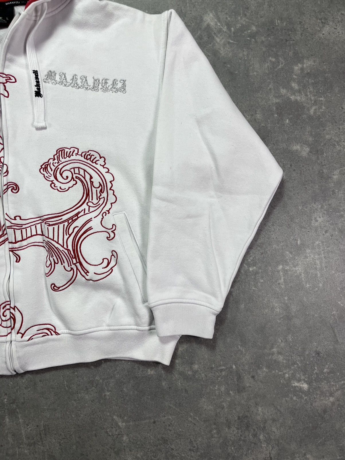 Makaveli Makaveli Wave Embroidered Heavy Zip Hoodie L Japanese Style Size US L / EU 52-54 / 3 - 5 Thumbnail