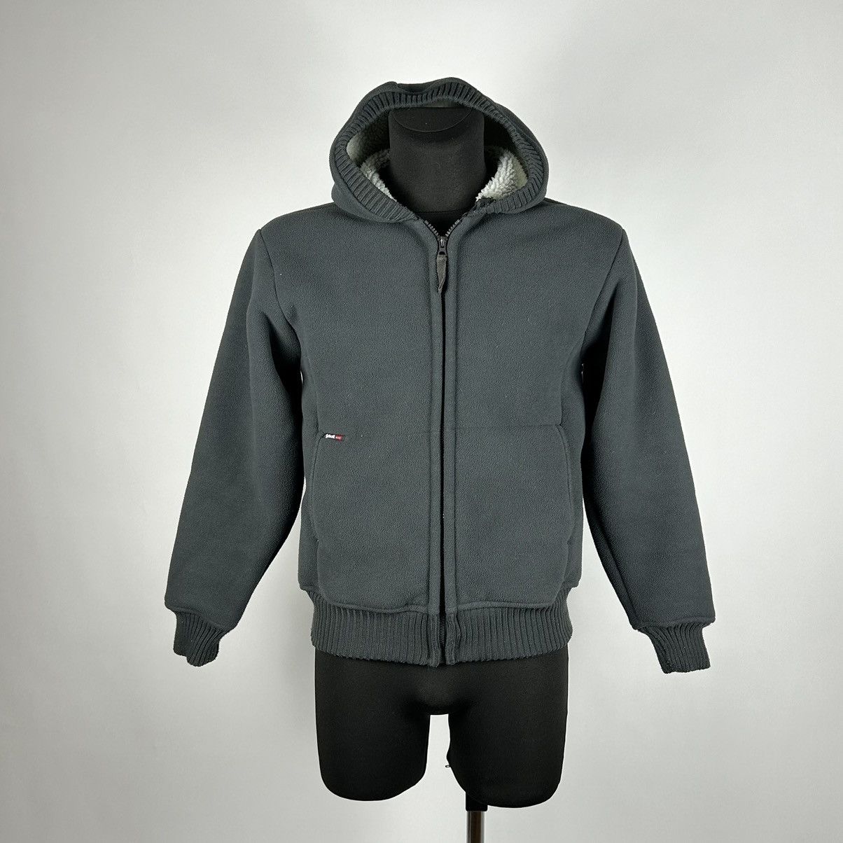 Schott × Vintage Schott polar zip jacket grey big logo spellout with hood Size US S / EU 44-46 / 1 - 2 Thumbnail