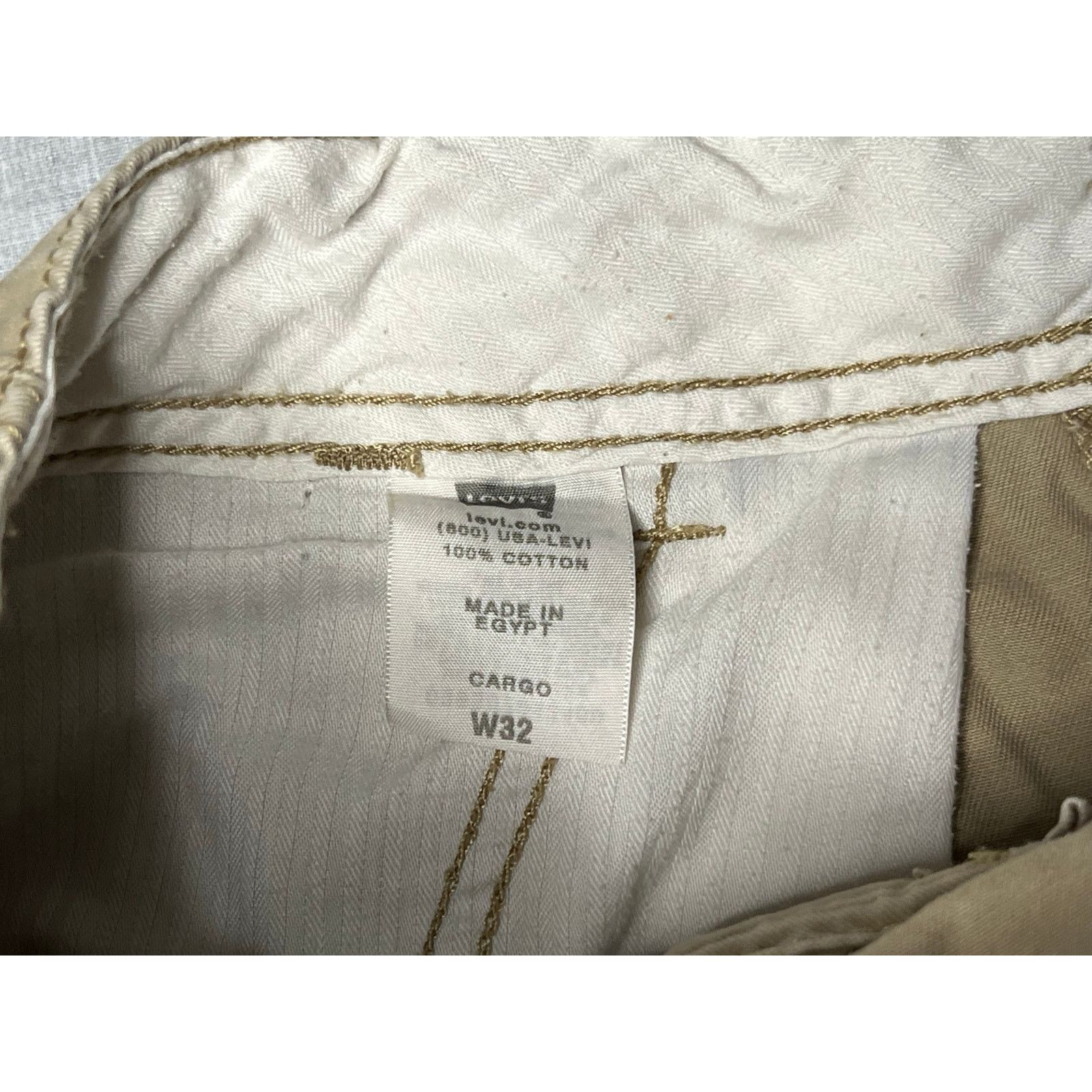 Levi's Vintage Levi’s The Original Jeans Tan Cargo Shorts 32 Size US 32 / EU 48 - 4 Thumbnail