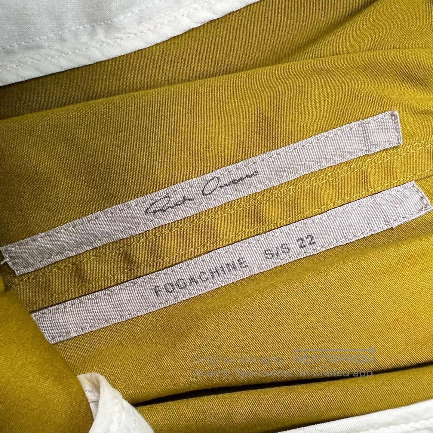 Rick Owens Rick Owens 22ss Yellow Cotton Drawstring Shorts. Size US 32 / EU 48 - 5 Thumbnail
