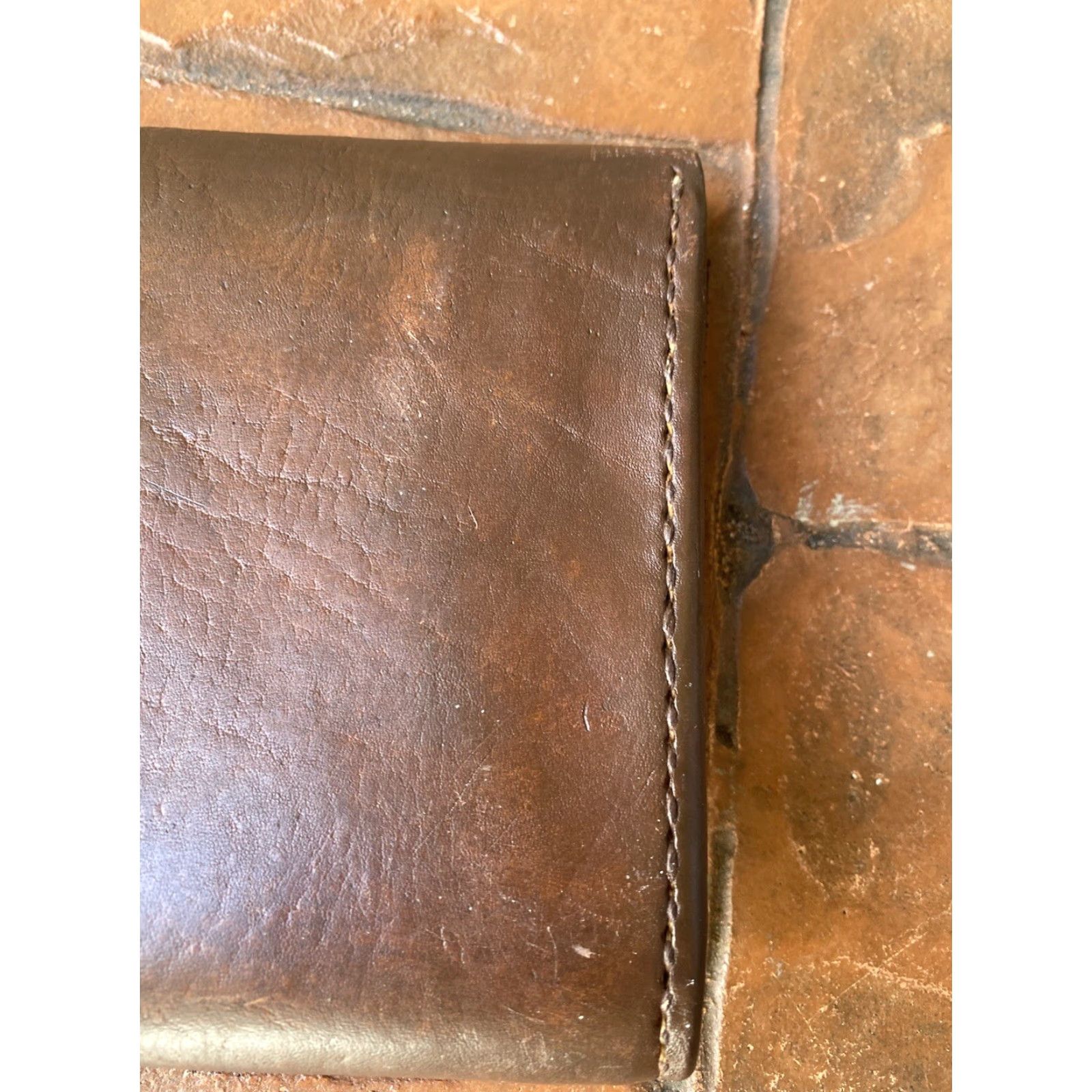 Vintage VINTAGE Leather Western Hand Tooled Embossed Clutch Envelope Purse Bag 9" Brown Women Clutch Western Bag Size ONE SIZE - 7 Thumbnail