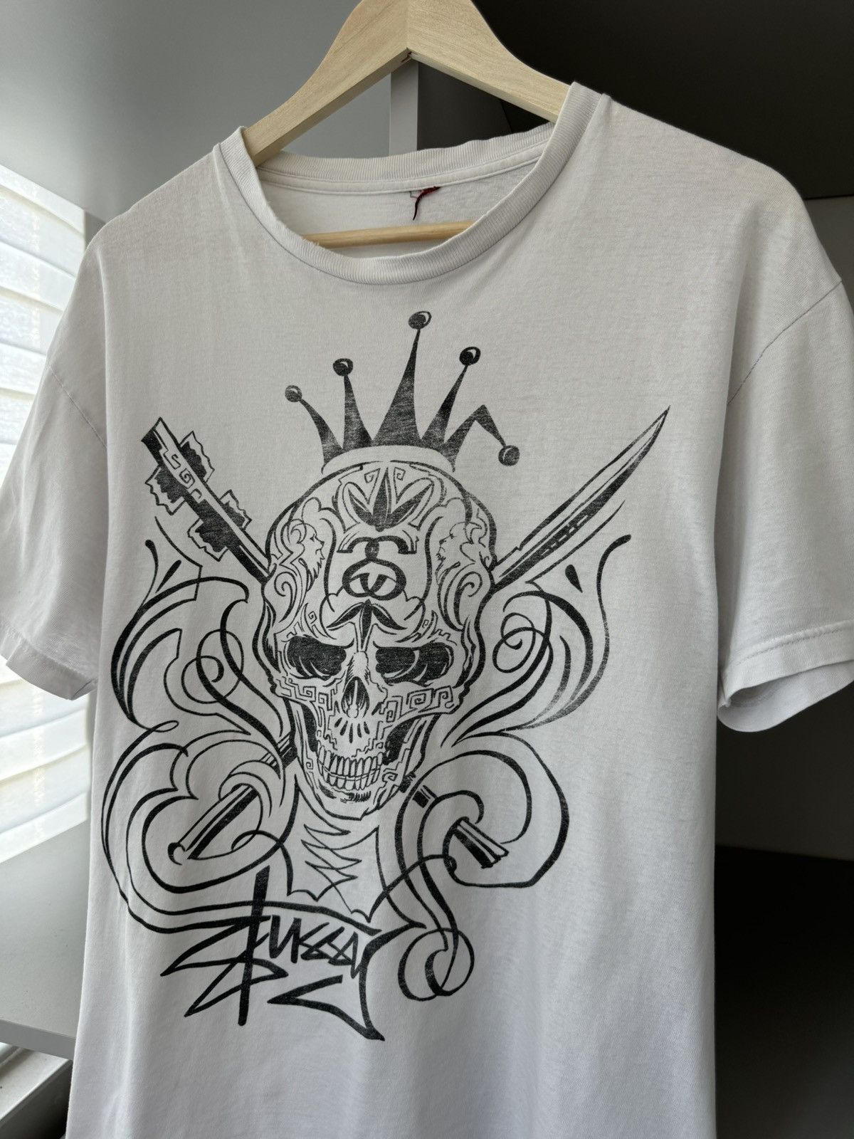 Stussy × Vintage Stussy Vintage 90s Retro Skull Logo Tee Size US M / EU 48-50 / 2 - 6 Thumbnail