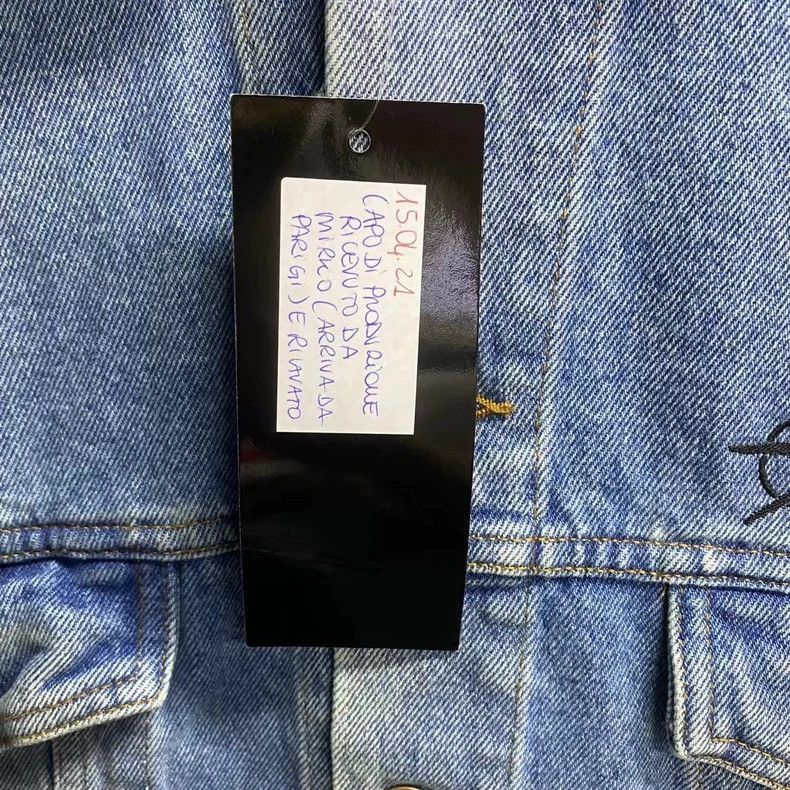 Balenciaga Balenciaga Blue Embroidered Denim Jacket-2506 Size US XS / EU 42 / 0 - 6 Thumbnail