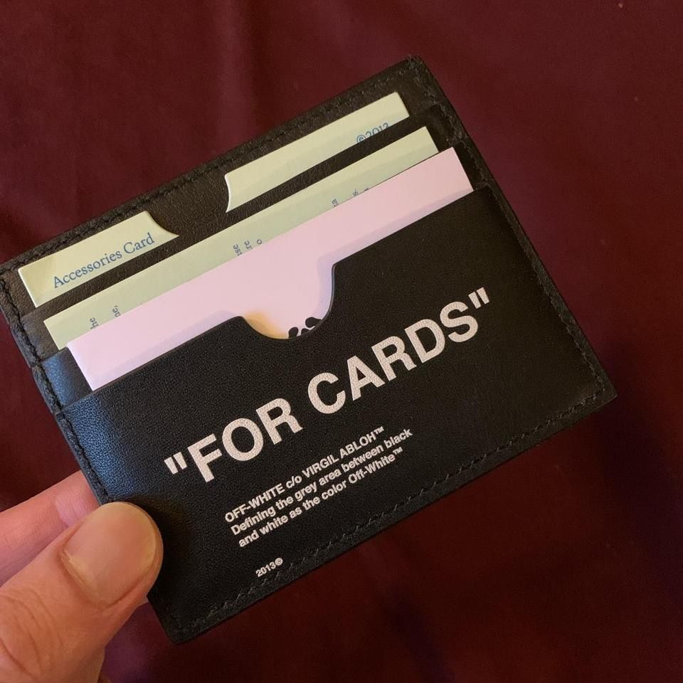 Pre-owned Off-white Card Holder In Black