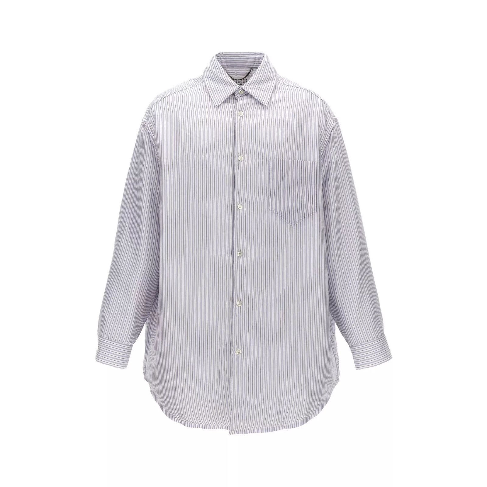 MAISON MARGIELA Striped Blue Shirt Jacket New & Authentic (M