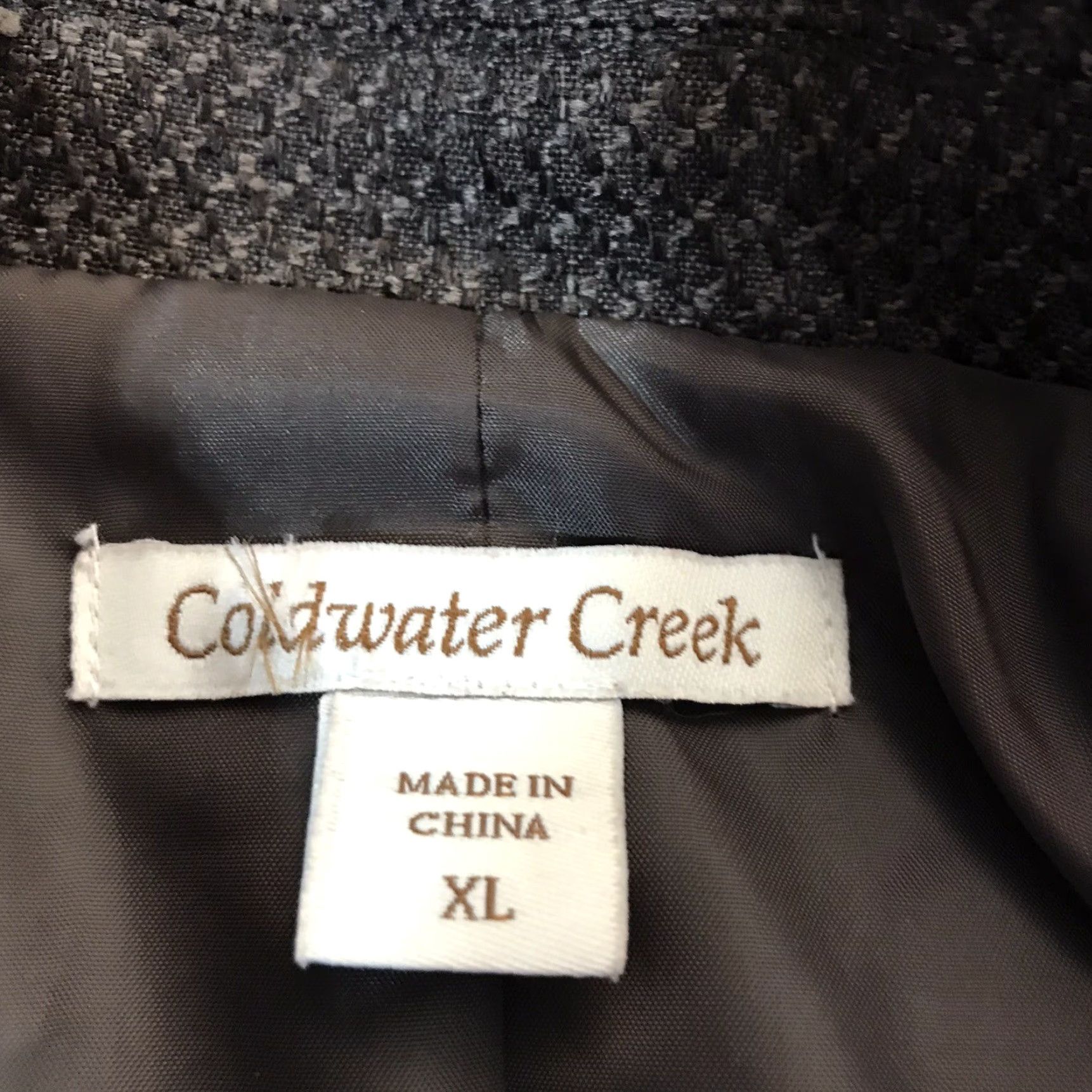 Coldwater Creek Coldwater Creek Brown Tweed Blazer Womens XL Classic Business Casual Workwear Size XL / US 12-14 / IT 48-50 - 4 Thumbnail