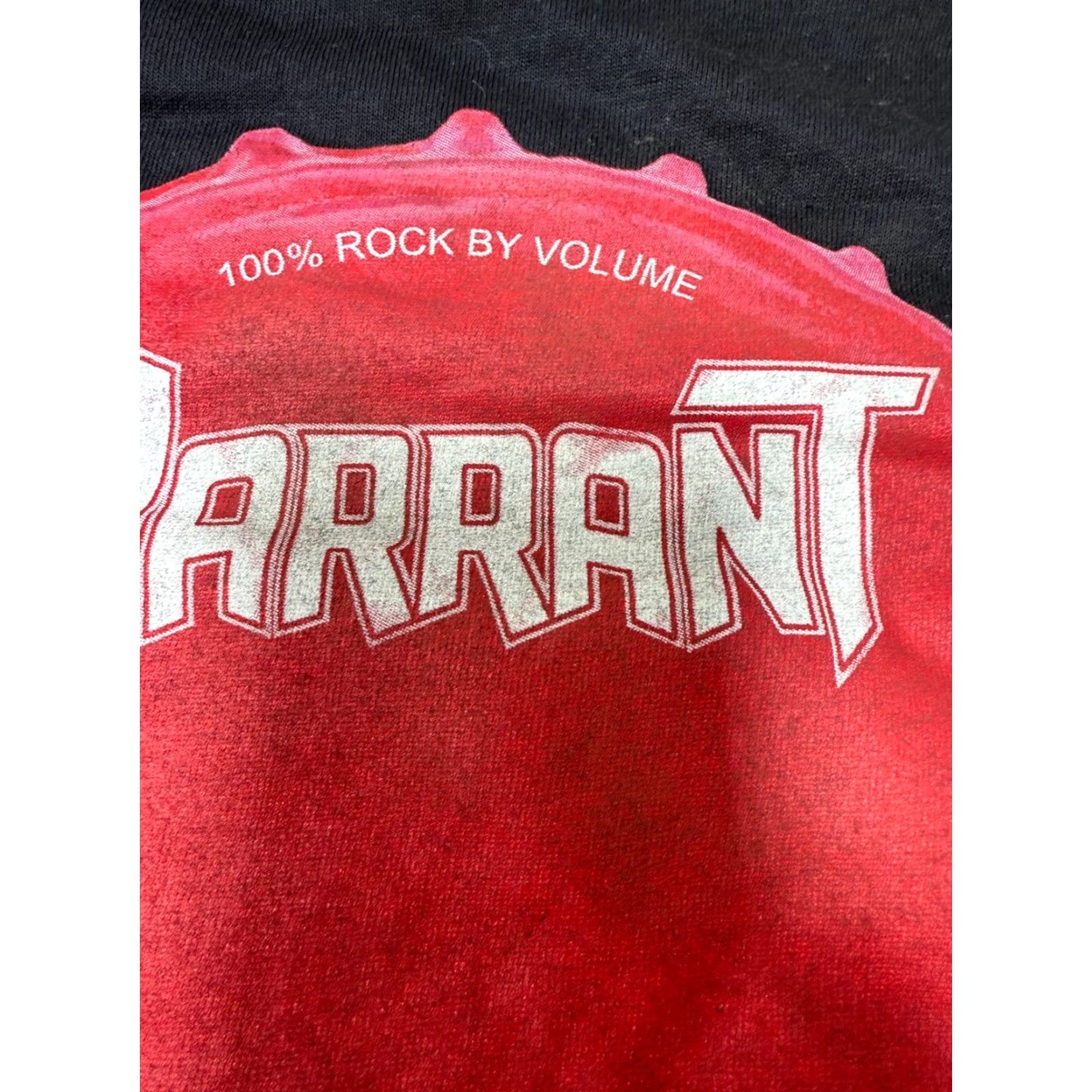 Vintage WARRANT Rock Band T-Shirt Rockaholic Large Short Sleeve Crew Neck Black Mens/Unisex Adults Shirt Size US L / EU 52-54 / 3 - 6 Thumbnail