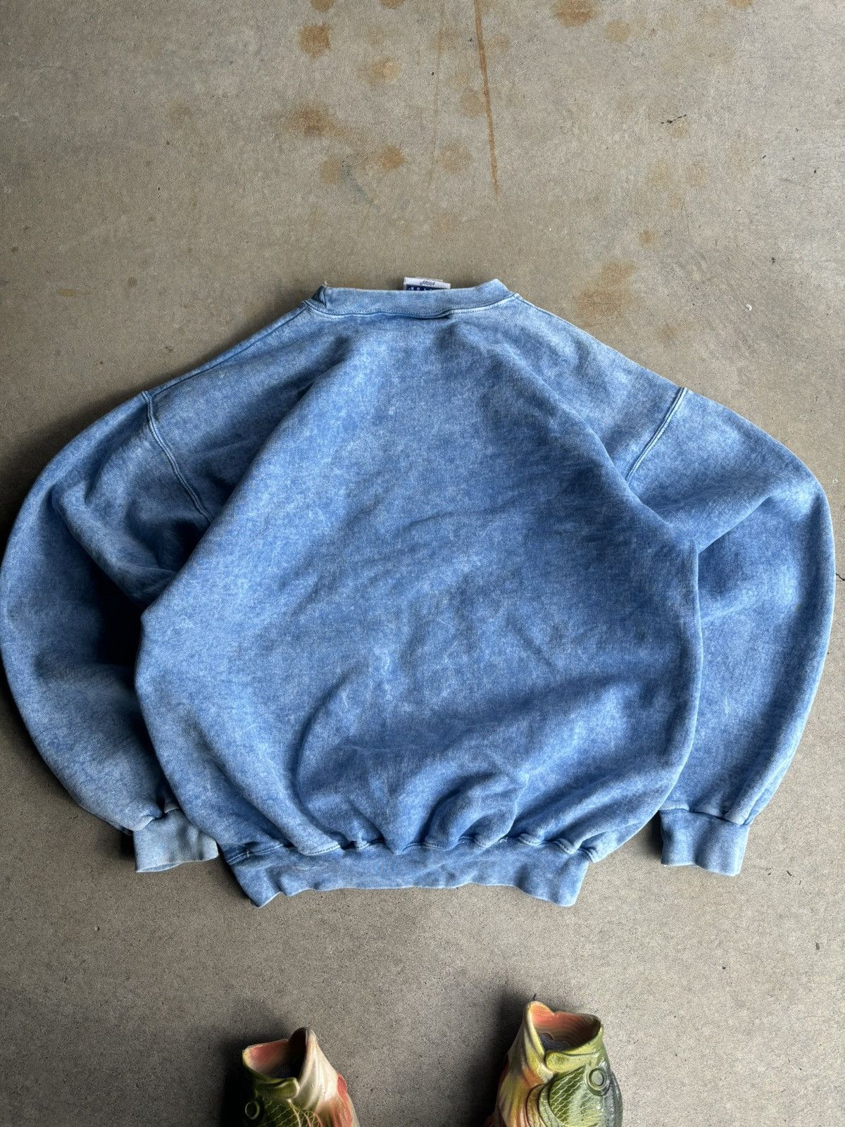 Native × Vintage Crazy Tribal Blue Dyed Boxy Denali Native Hanes Sweater Size US L / EU 52-54 / 3 - 2 Thumbnail