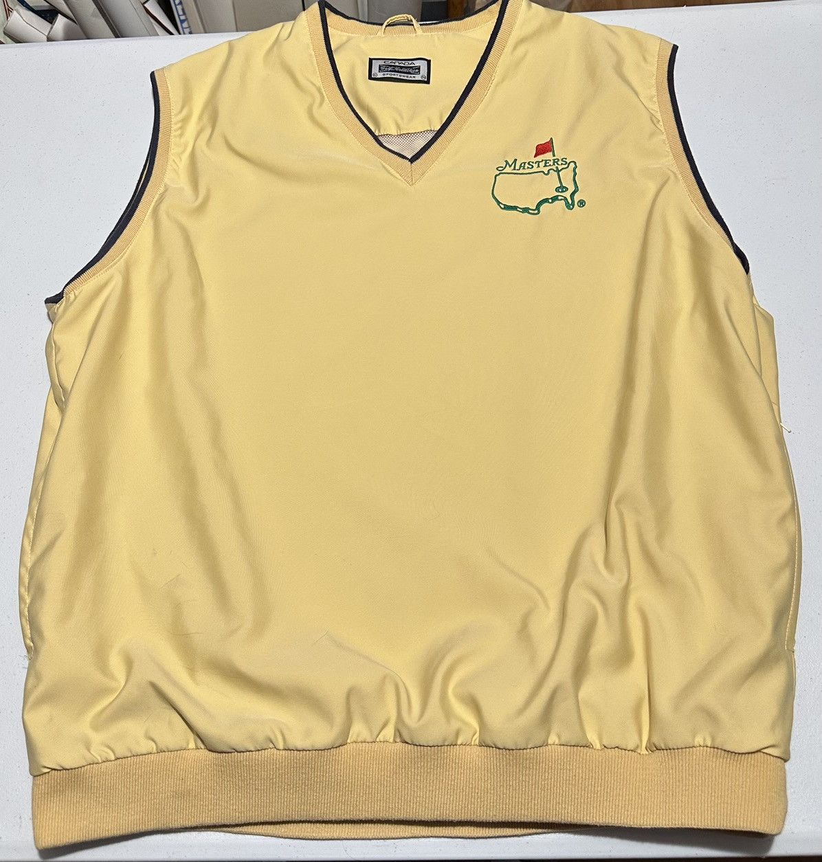 Vintage Vintage Y2K Masters Golf V neck yellow Pullover Vest Size US XL / EU 56 / 4 - 1 Thumbnail