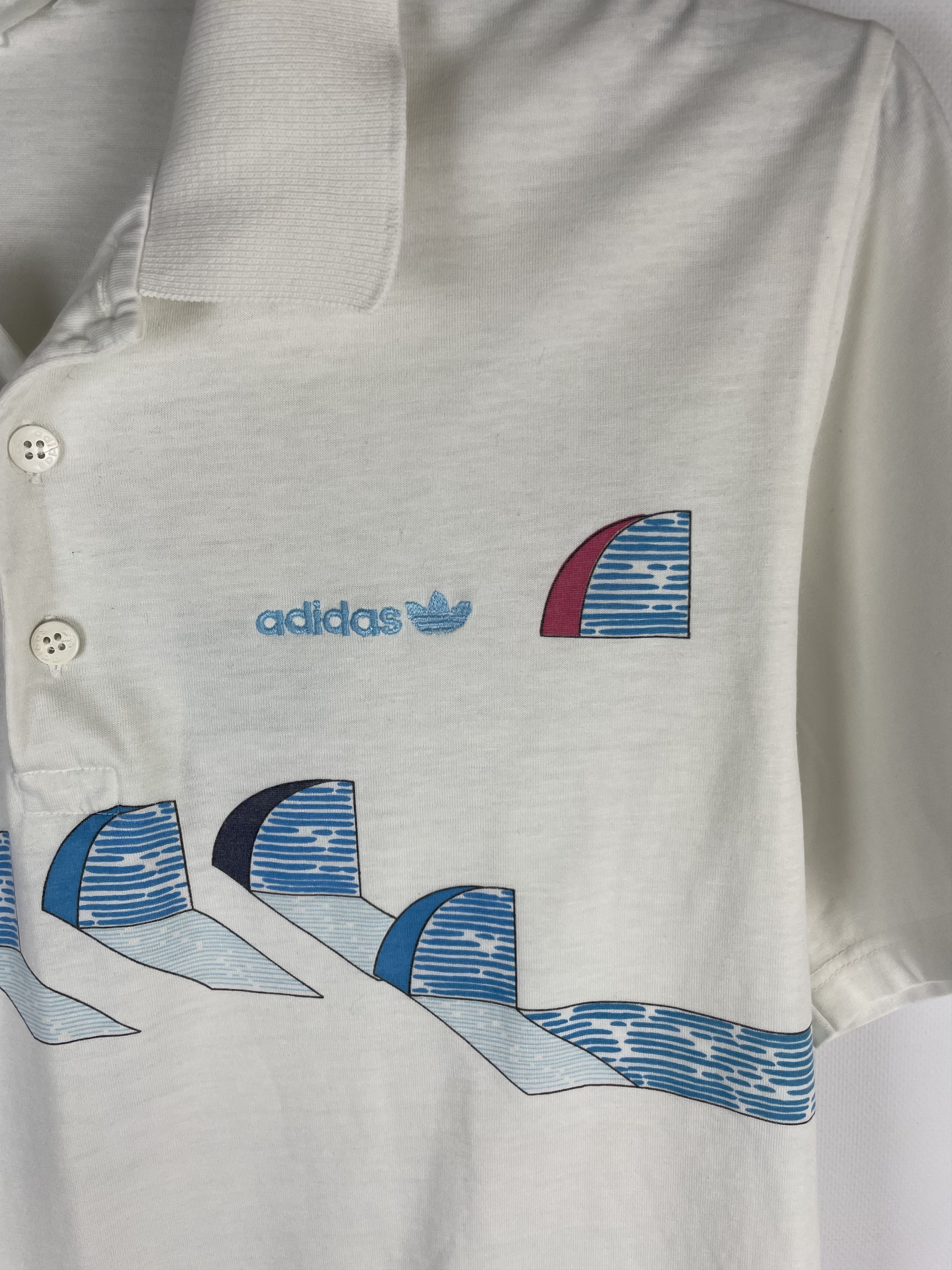 Adidas 90s Vintage Adidas Tennis Art Polo Shirt Size US S / EU 44-46 / 1 - 4 Thumbnail