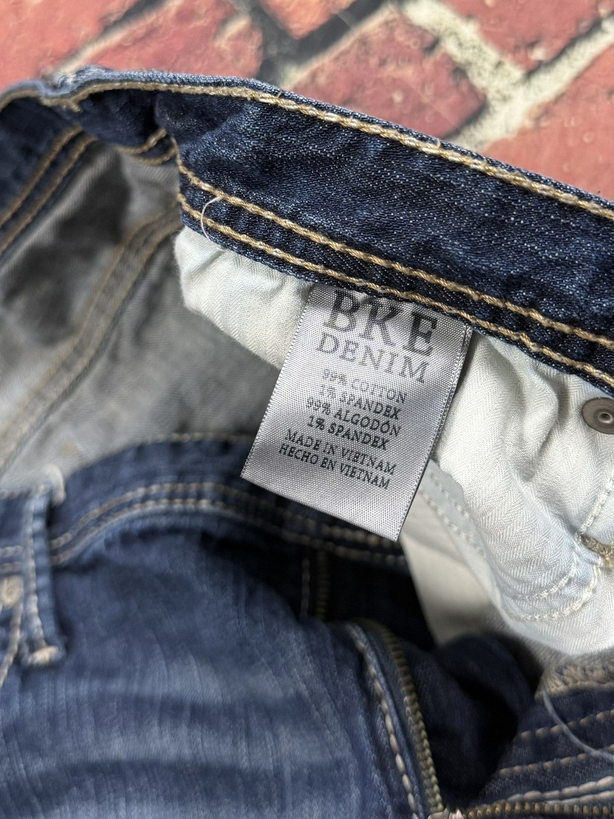 BKE BKE Seth Jeans Blue Relaxed Straight Leg Stretch Denim Size US 44 / EU 60 - 8 Thumbnail
