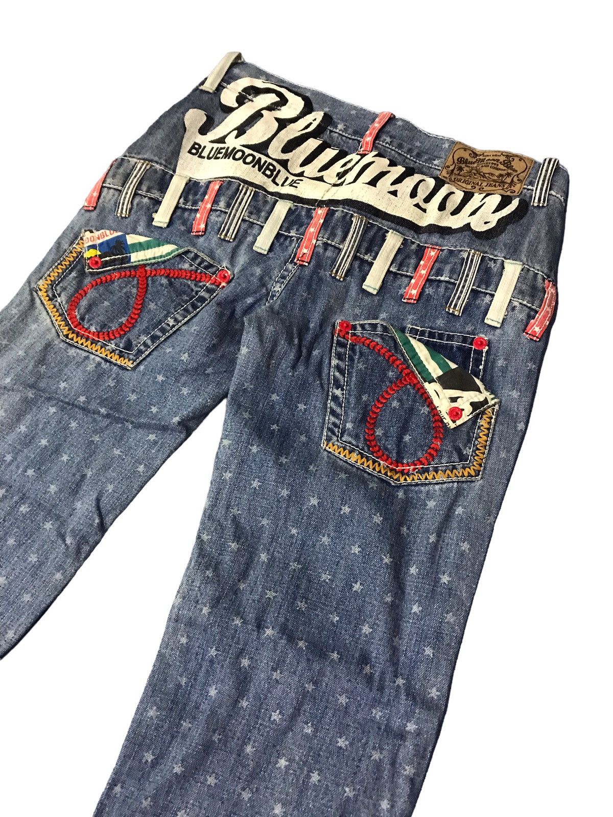 Hysteric Glamour BEST OFFER🔥🔥 Blue Moon Blue Japan Full Printed Star Jeans Size US 32 / EU 48 - 7 Thumbnail