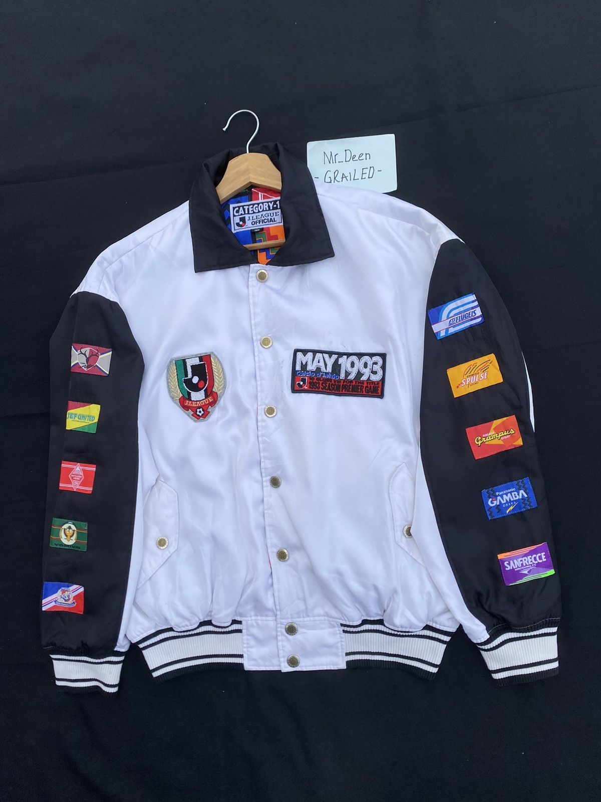 Japanese Brand Vtg 93s J.League Inaugural Seasons Reversible Bomber Jacket Size US L / EU 52-54 / 3 - 15 Thumbnail