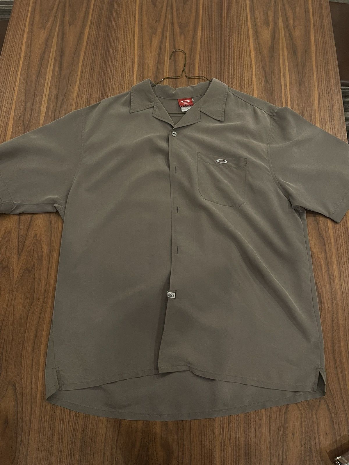 image of Oakley - Vintage Heavy Metal Button Up in Grey, Men's (Size XL)