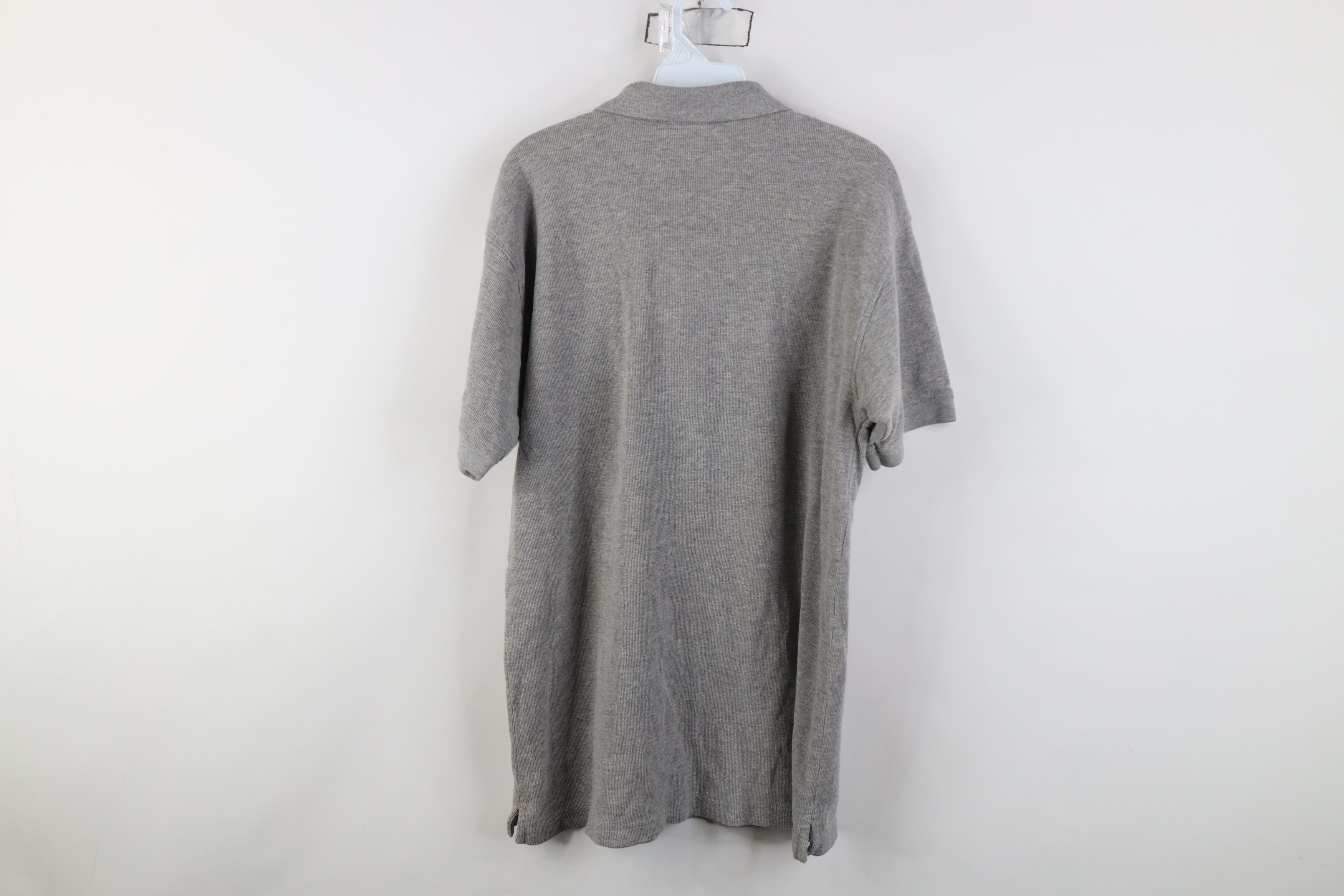 Vintage Vintage 90s Streetwear Waffle Knit Golf Polo Shirt Gray Size US L / EU 52-54 / 3 - 11 Thumbnail