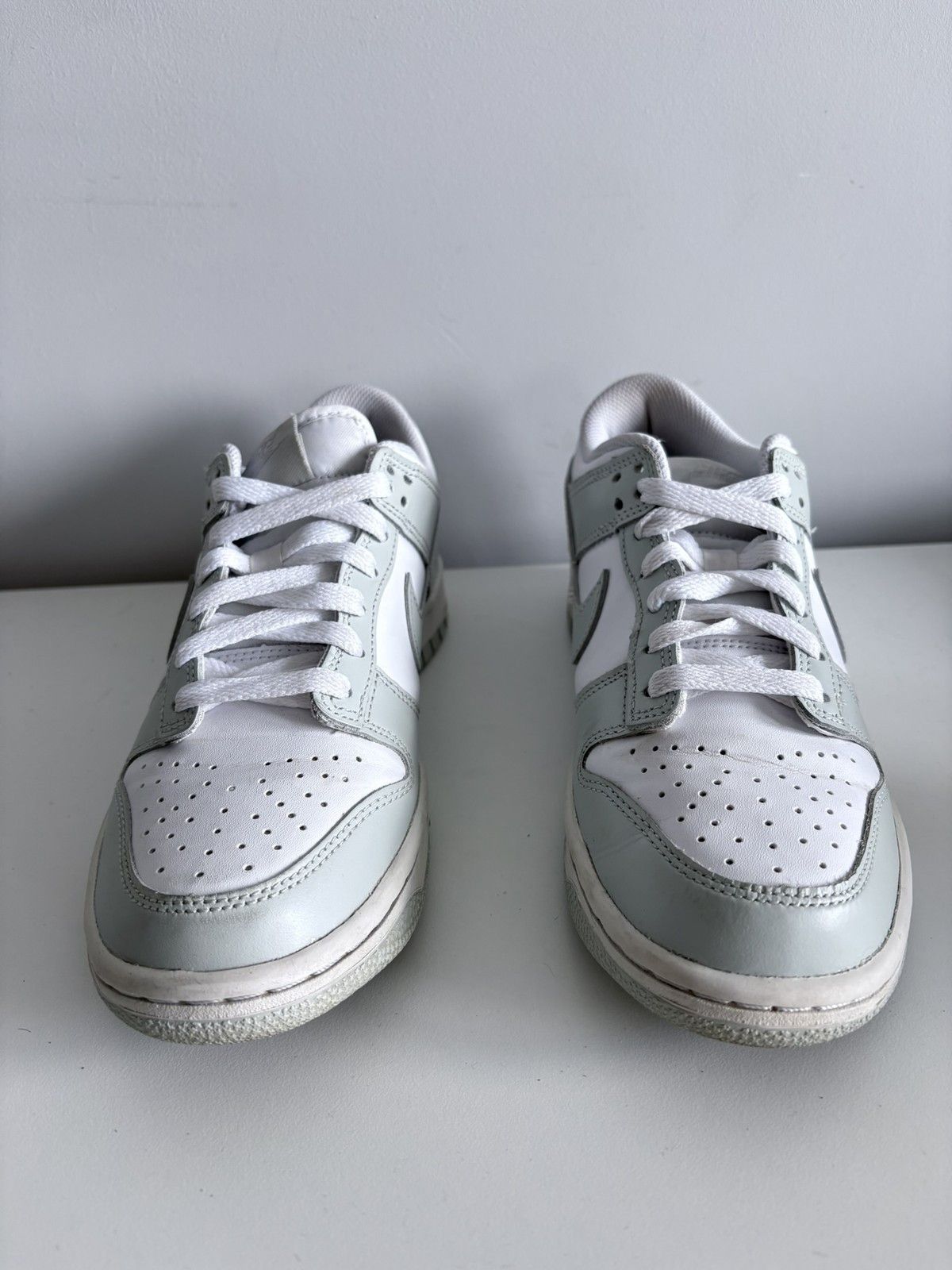 Nike Nike Dunk Low white mint leather sneakers size 38 women's Size US 8 / IT 38 - 2 Thumbnail