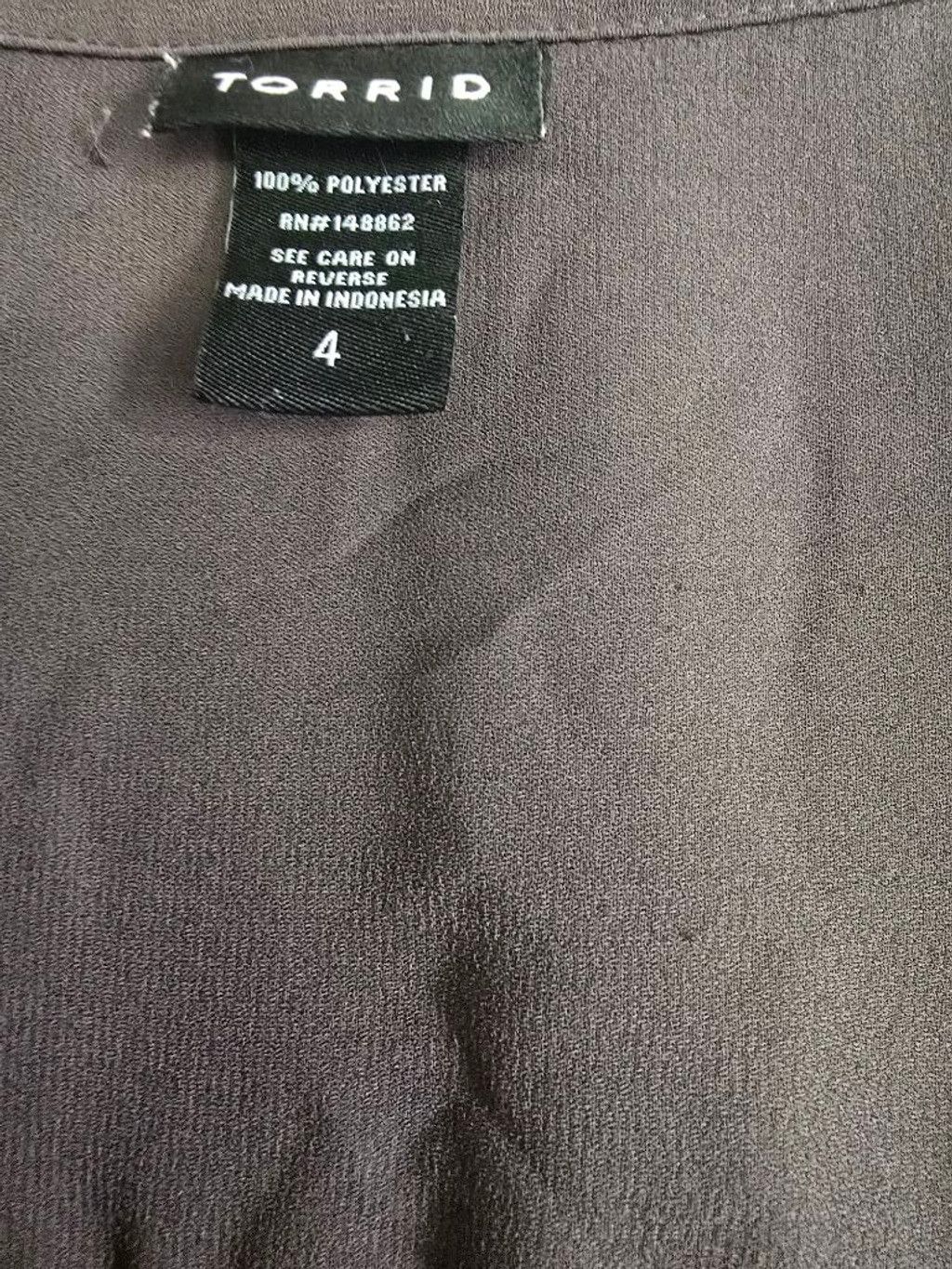 Torrid Women's TORRID Gray V-Neck Georgette Blouse Plus Size 4X Size 4XL / US 24-26 - 7 Thumbnail