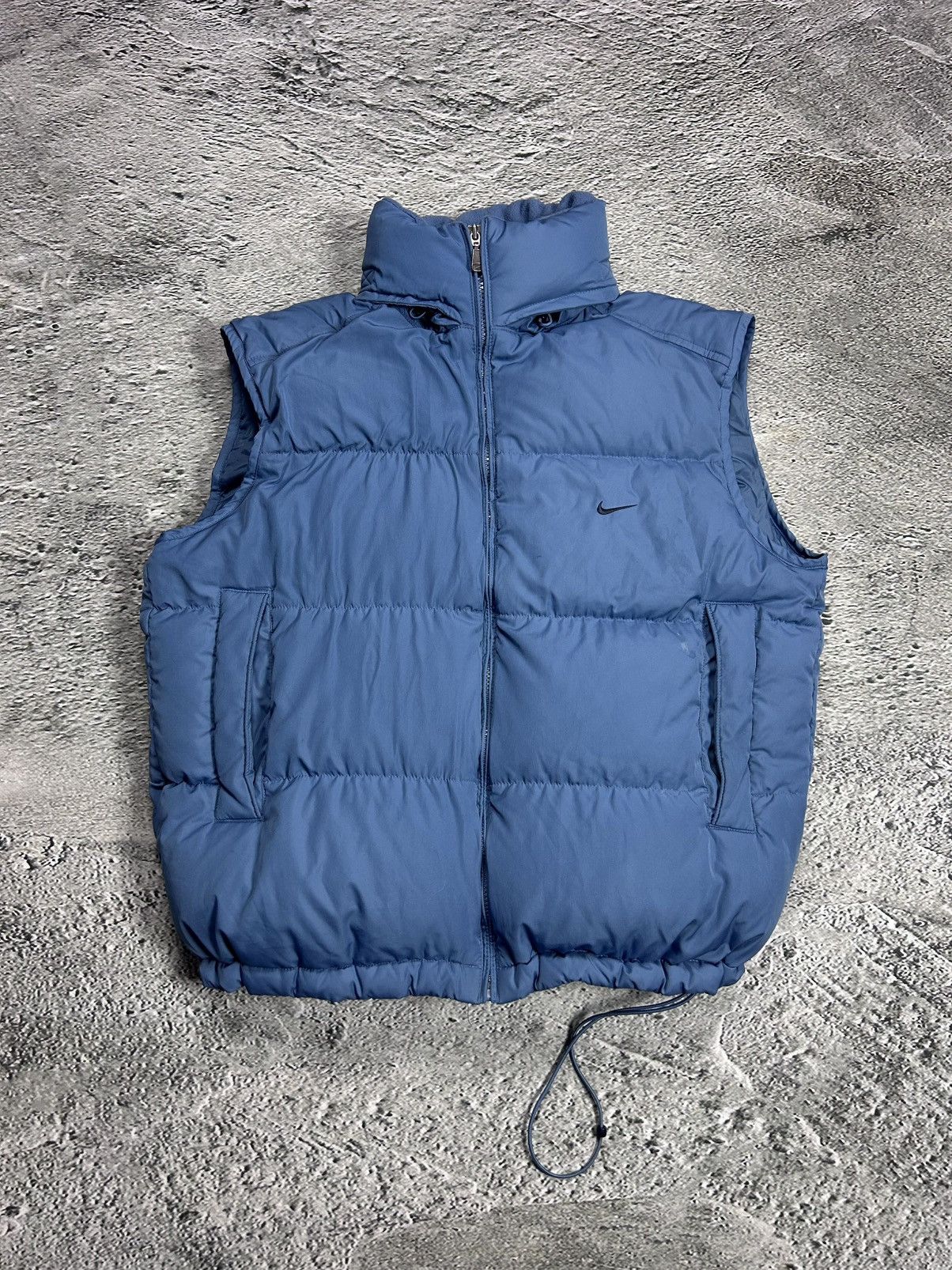 Nike × Vintage Nike vintage blue puffer vest small swoosh 2000s Size US M / EU 48-50 / 2 - 1 Thumbnail