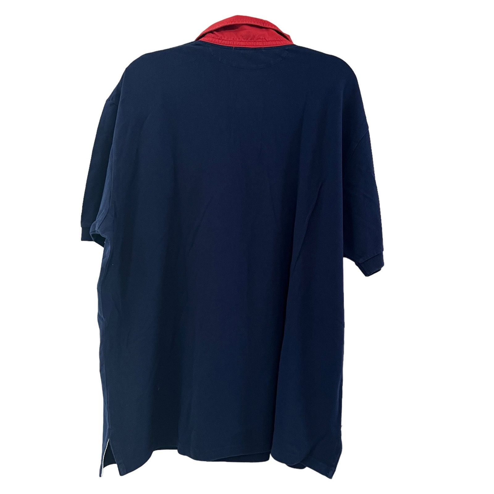 Polo Ralph Lauren Polo Ralph Lauren Vintage HMS Navy Blue Red Rugby Polo XXL Size US XXL / EU 58 / 5 - 2 Thumbnail