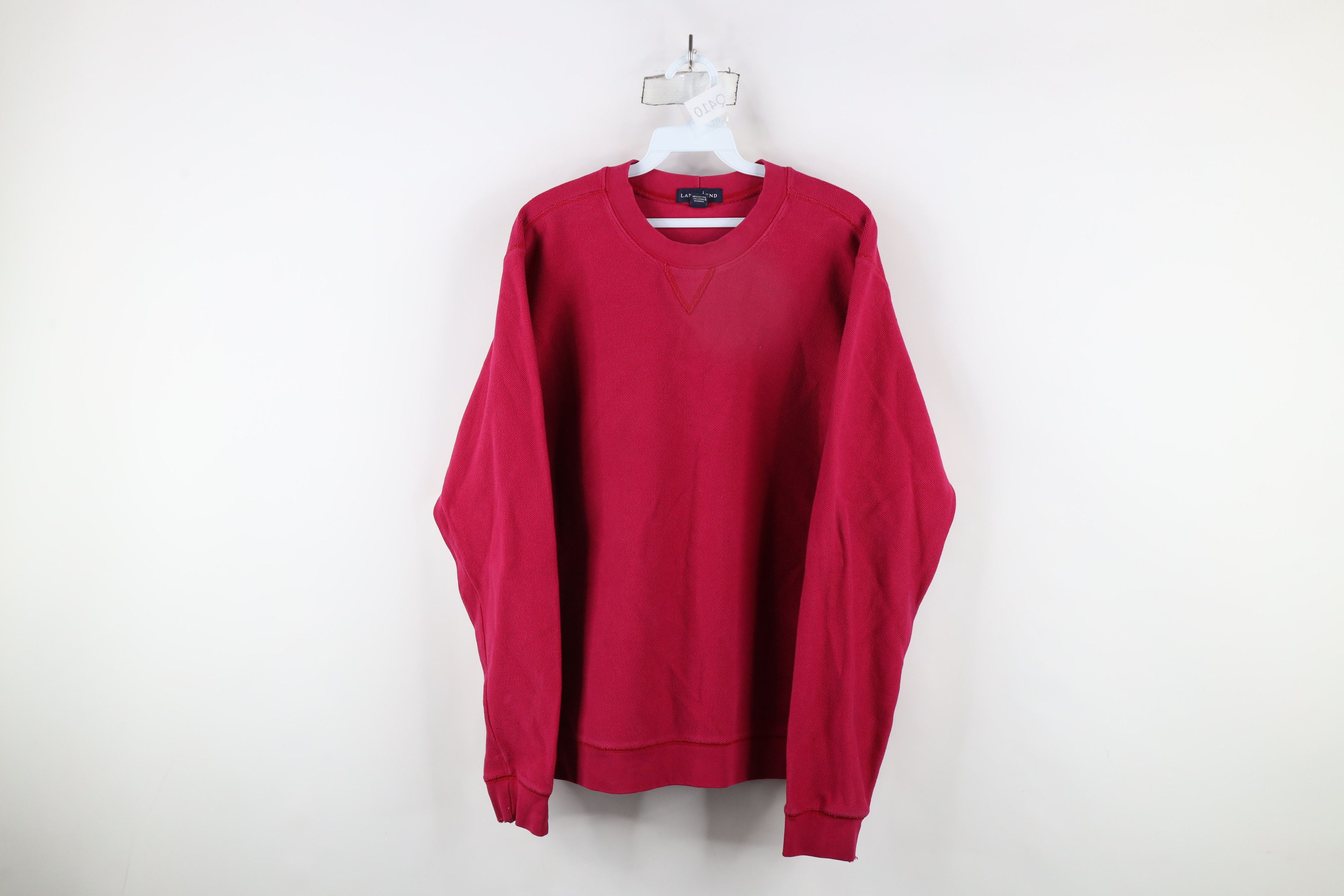 Lands' End × Vintage Vintage 90s Lands End Heavy Tight Weave Knit Sweater Pink Size US M / EU 48-50 / 2 - 1 Thumbnail