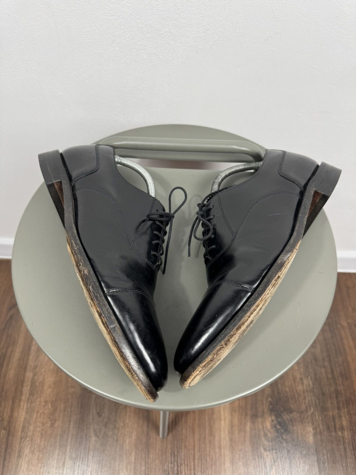 Loake Loake Black Leather Oxford Cap Toe Dress Shoes US 10 England Size US 10 / EU 43 - 6 Thumbnail