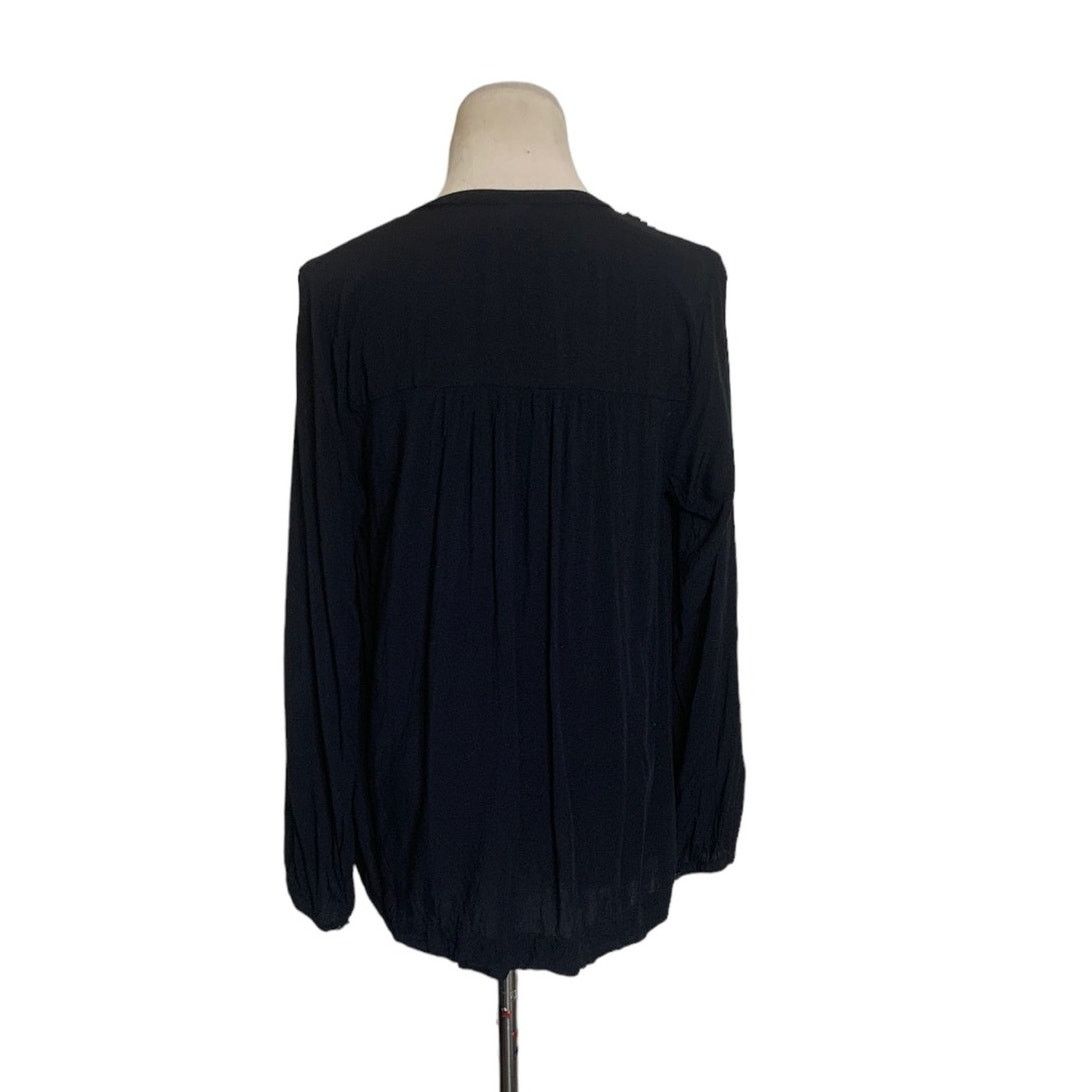 Old Navy Old Navy black long sleeves tunic top size Small Size S / US 4 / IT 40 - 2 Thumbnail