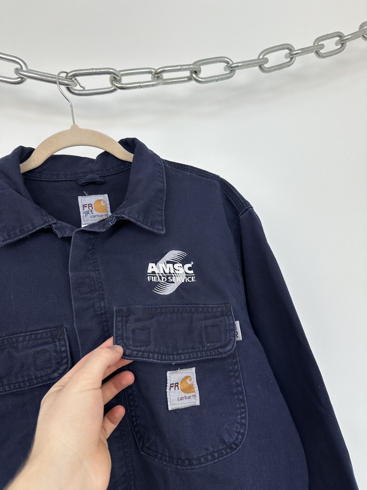 Carhartt Vintage 90s Carhartt Flame Resistant USA Cropped Work Jacket Size US S / EU 44-46 / 1 - 6 Thumbnail