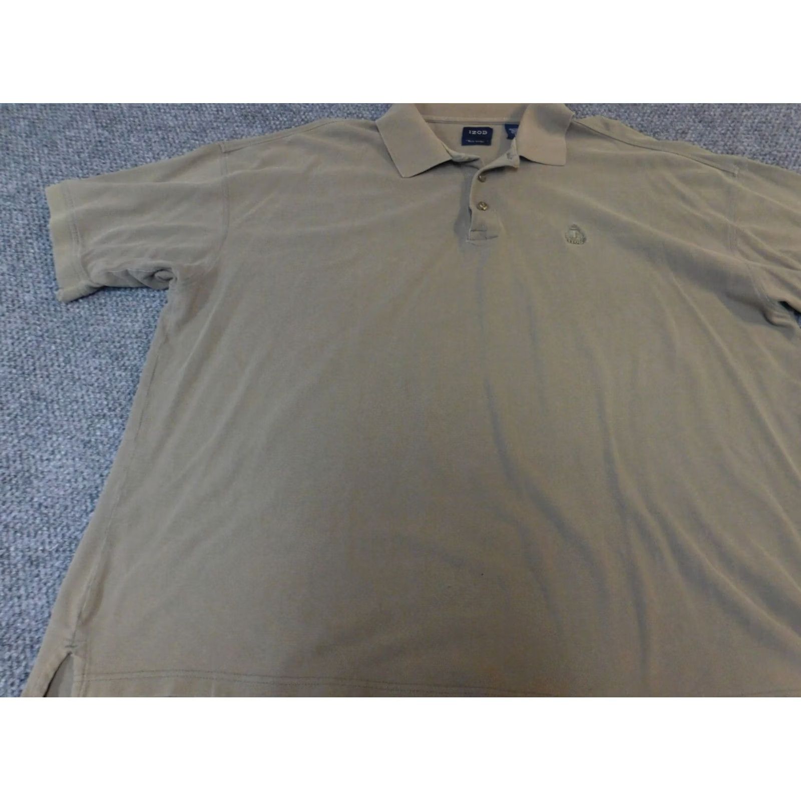 Izod IZOD Polo Shirt Mens Big 2X Gray Cotton Knit Short Sleeve Collared Classic Golf Stretch Size US XXL / EU 58 / 5 - 4 Thumbnail