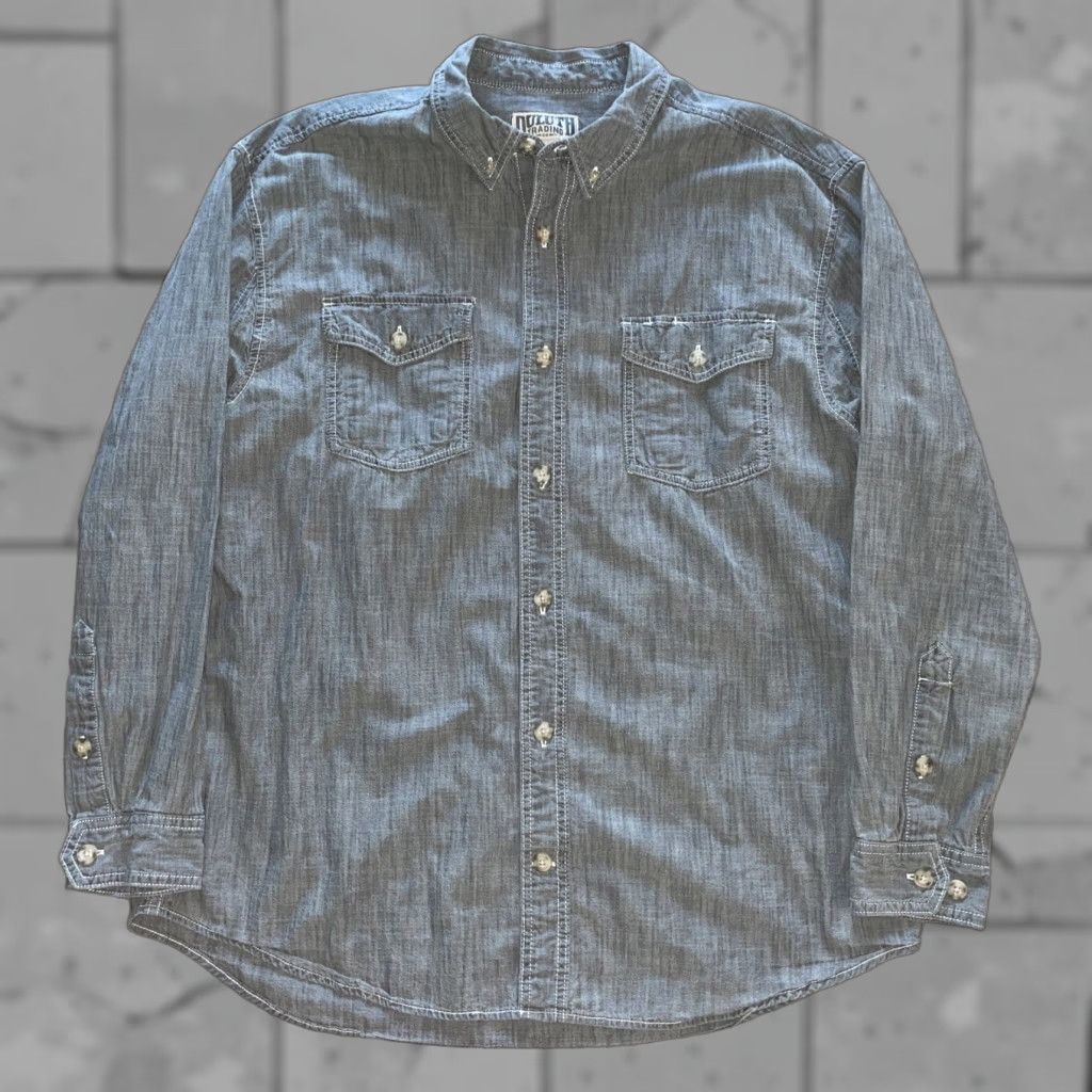 CO Duluth Trading Co gray button shirt XL Mens Button-Up Long Sleeve Gray XL Size US XL / EU 56 / 4 - 1 Thumbnail