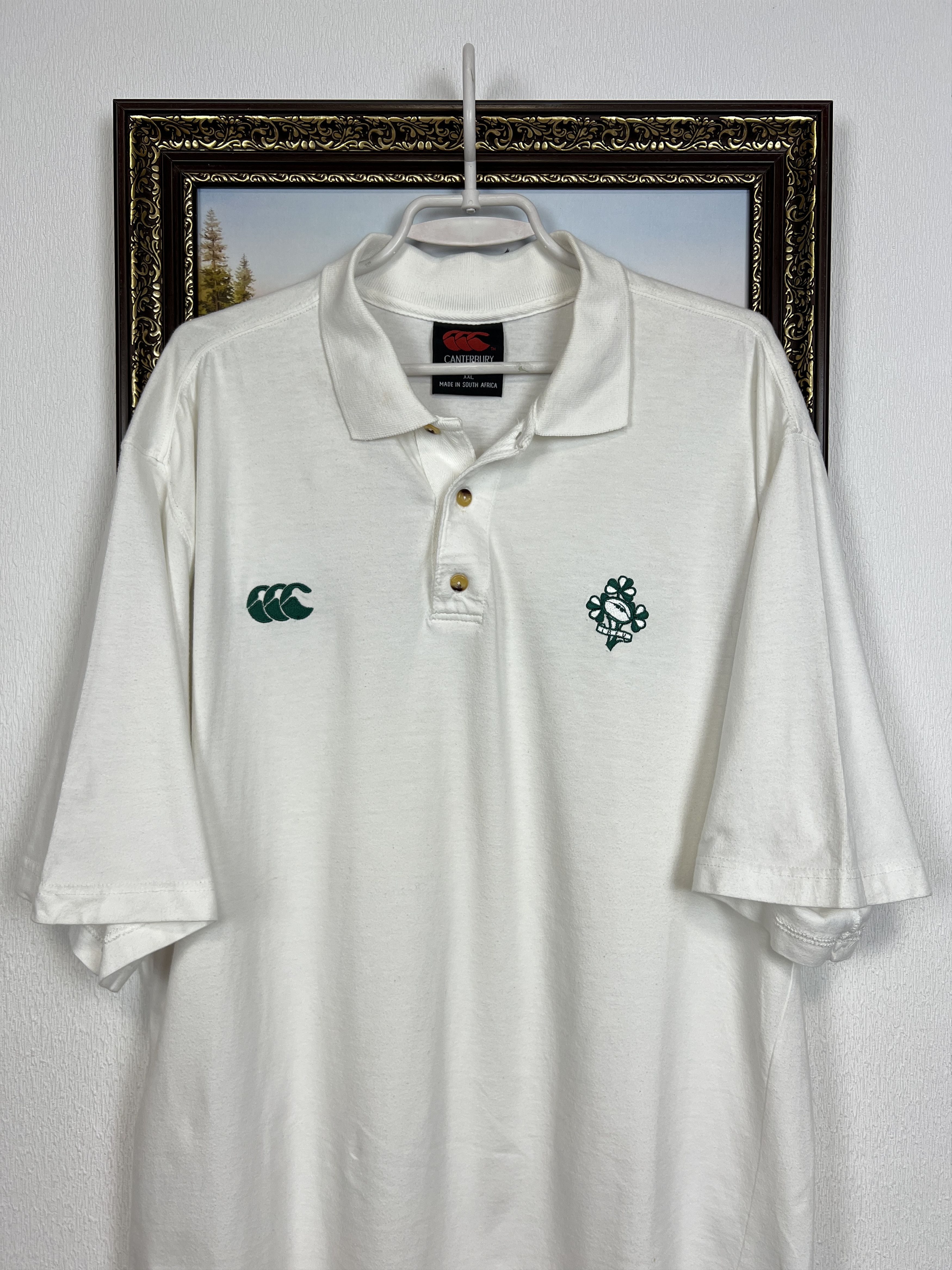 Vintage Vintage 90's Canterbury Ireland Rugby Union Jersey Polo Size US XXL / EU 58 / 5 - 2 Thumbnail