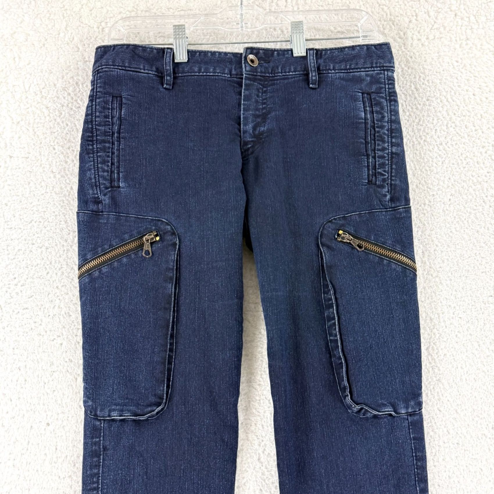 Rag & Bone Rag & Bone Jeans Womens Size 4 Blue Denim Skinny Low Rise Cargo Pocket Zip Size 27" / US 4 / IT 40 - 2 Thumbnail
