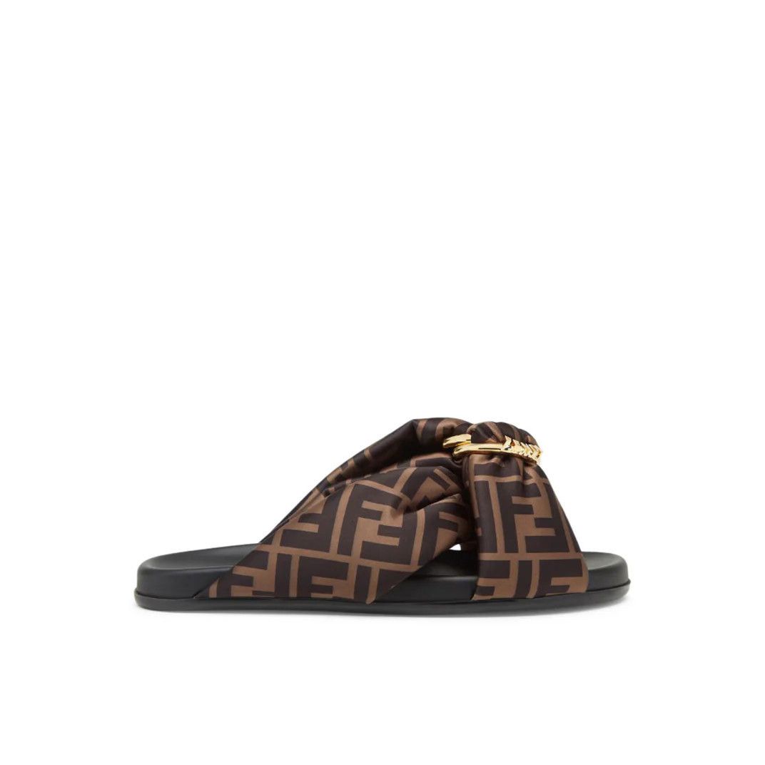 FENDI Feel Brown Sandals New )